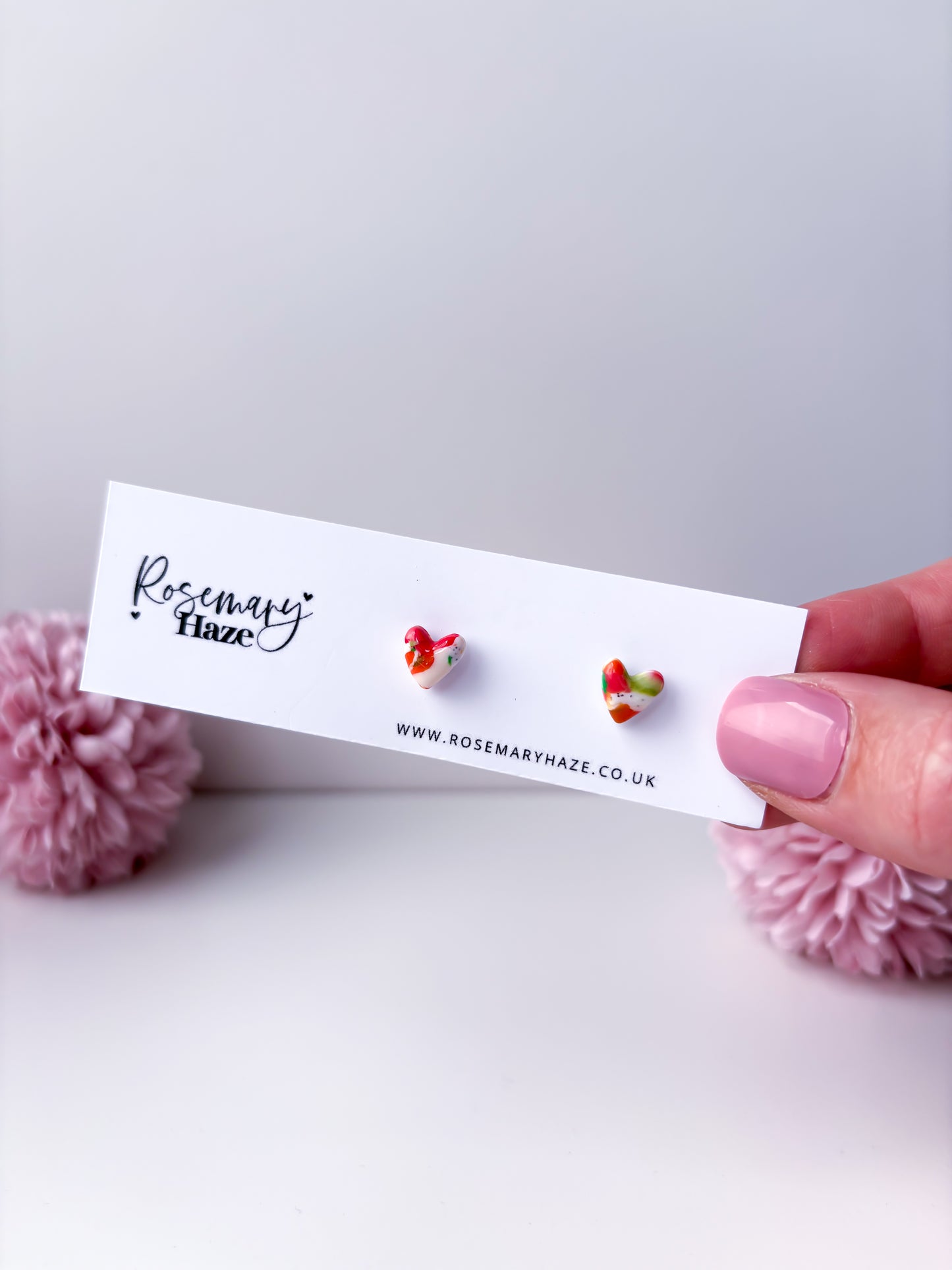 Juicy Fruit Mini Heart Studs