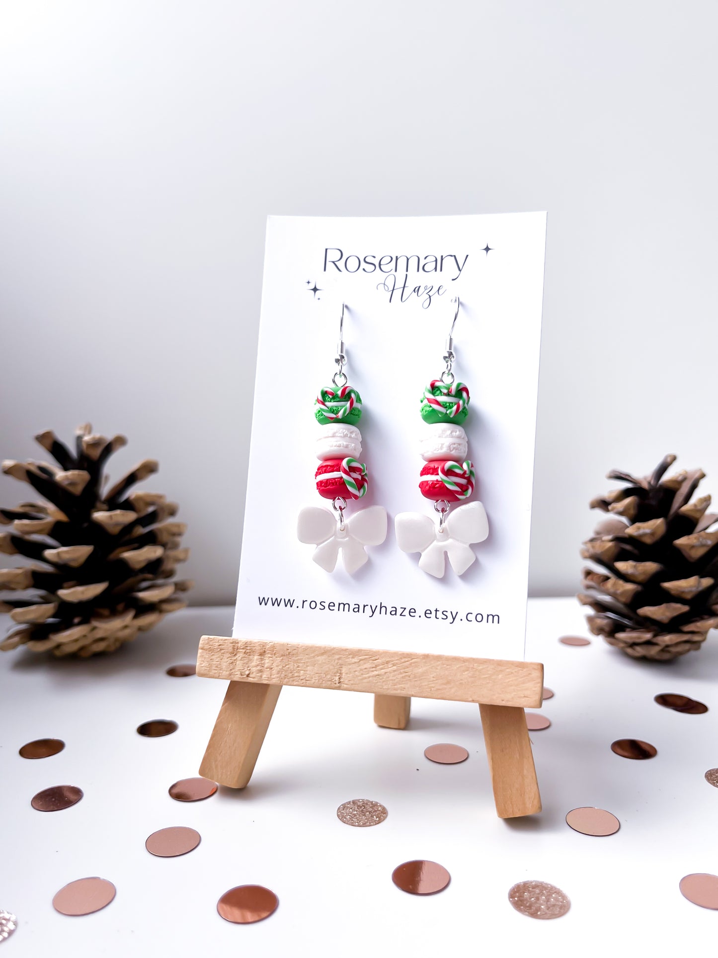 Christmas Macaron Earrings