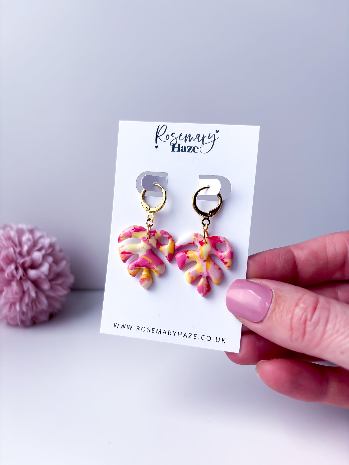 Jam Doughnut Monstera Earrings