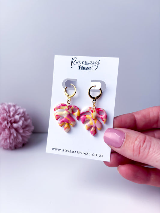 Jam Doughnut Monstera Earrings