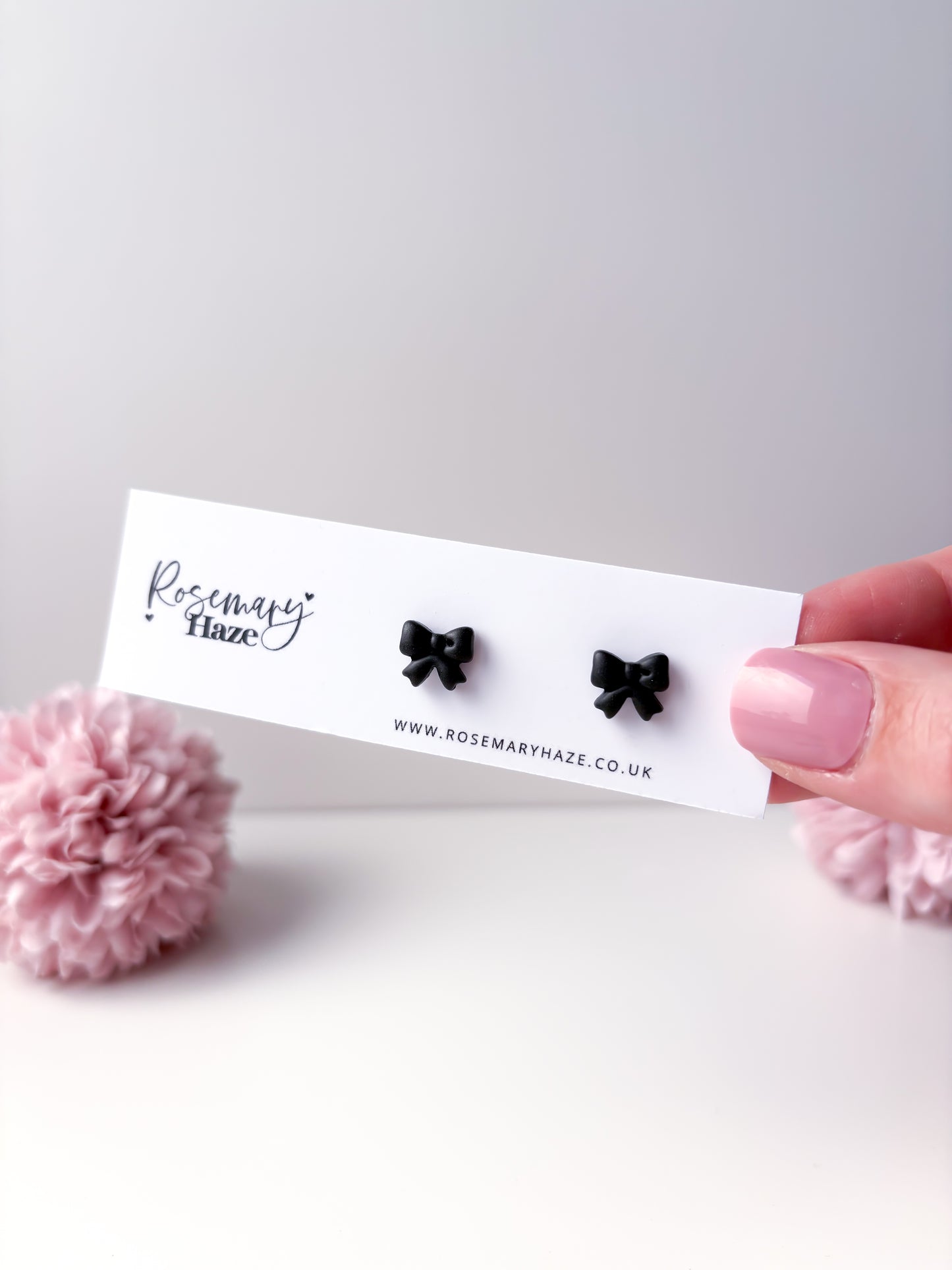Black Bow Studs
