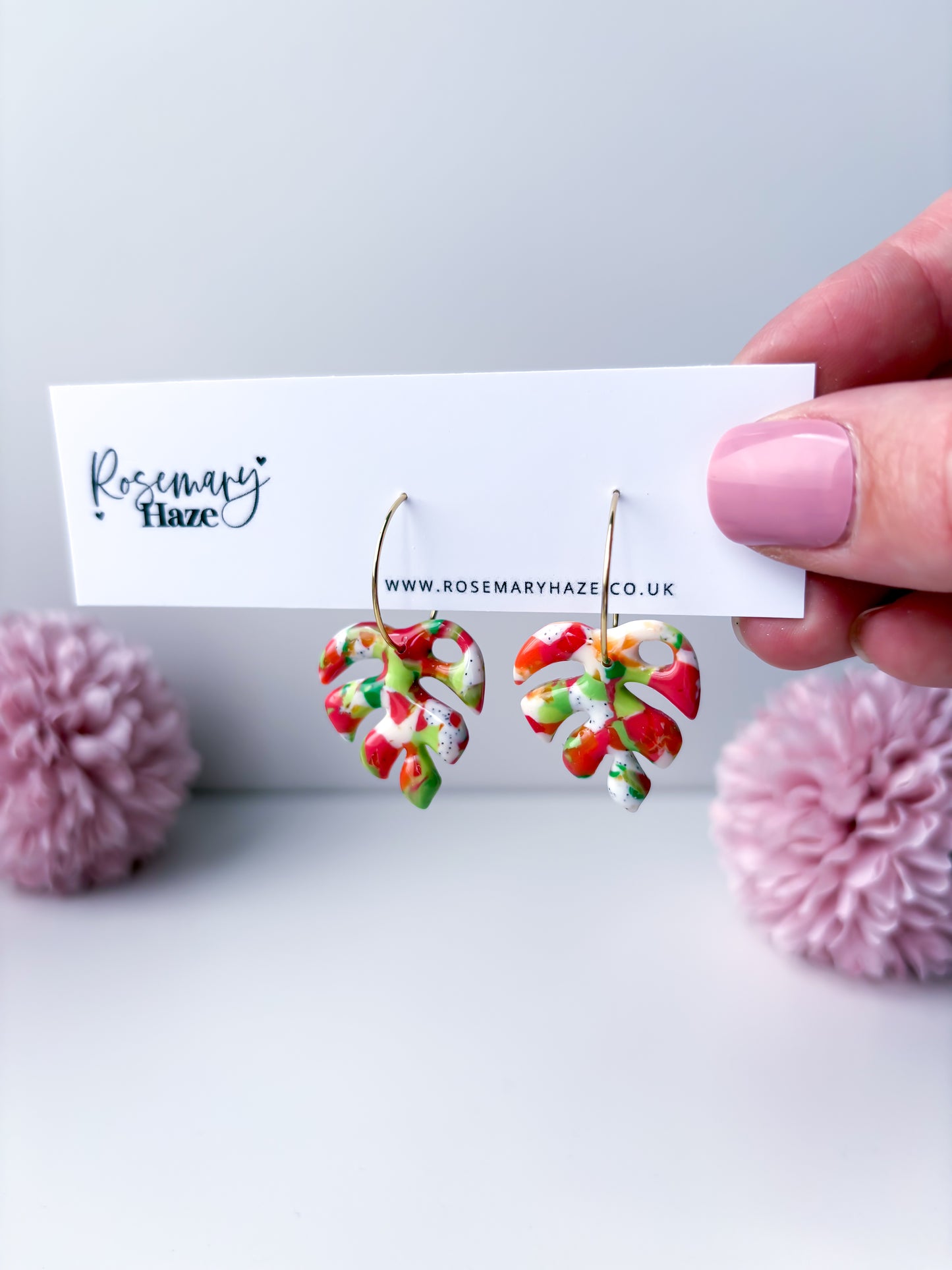 Juicy Fruit Monstera Earrings