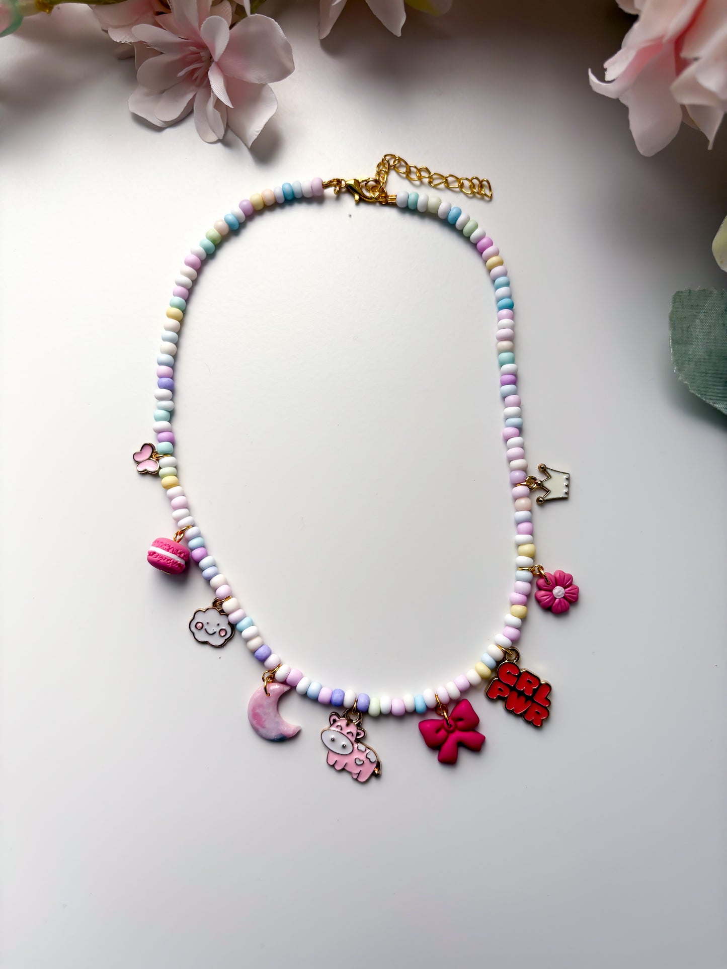 OOAK choker necklace - pink