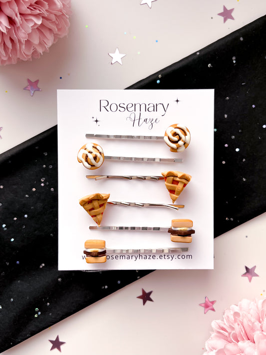 Autumn Food Hair Pins