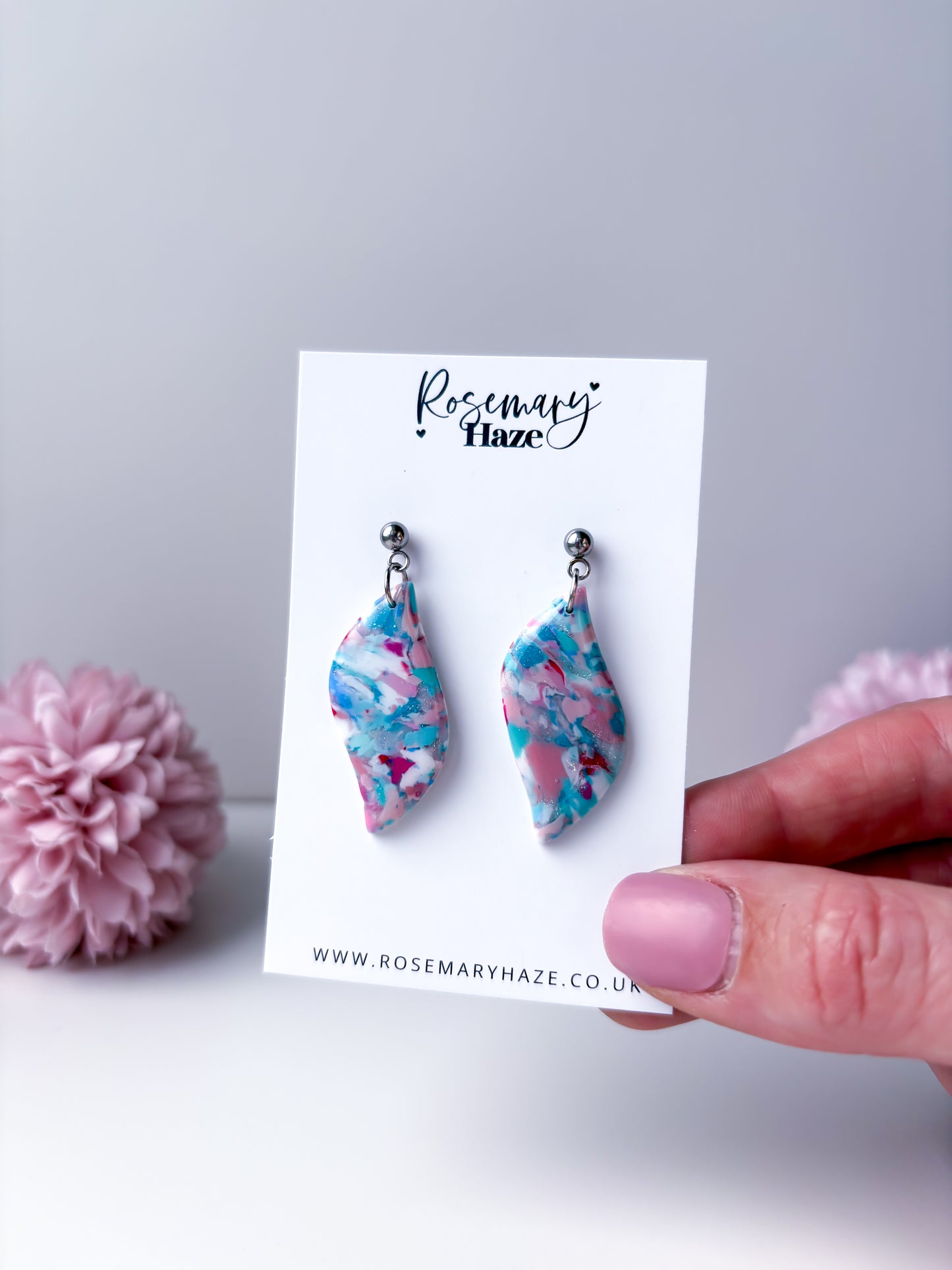 Blue Raspberry Wave Dangles