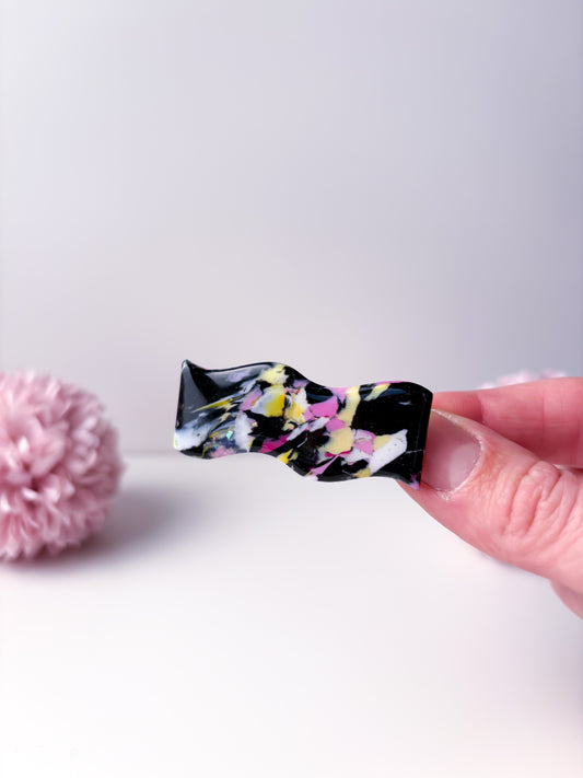 Black, Pink & Yellow Hair Clip