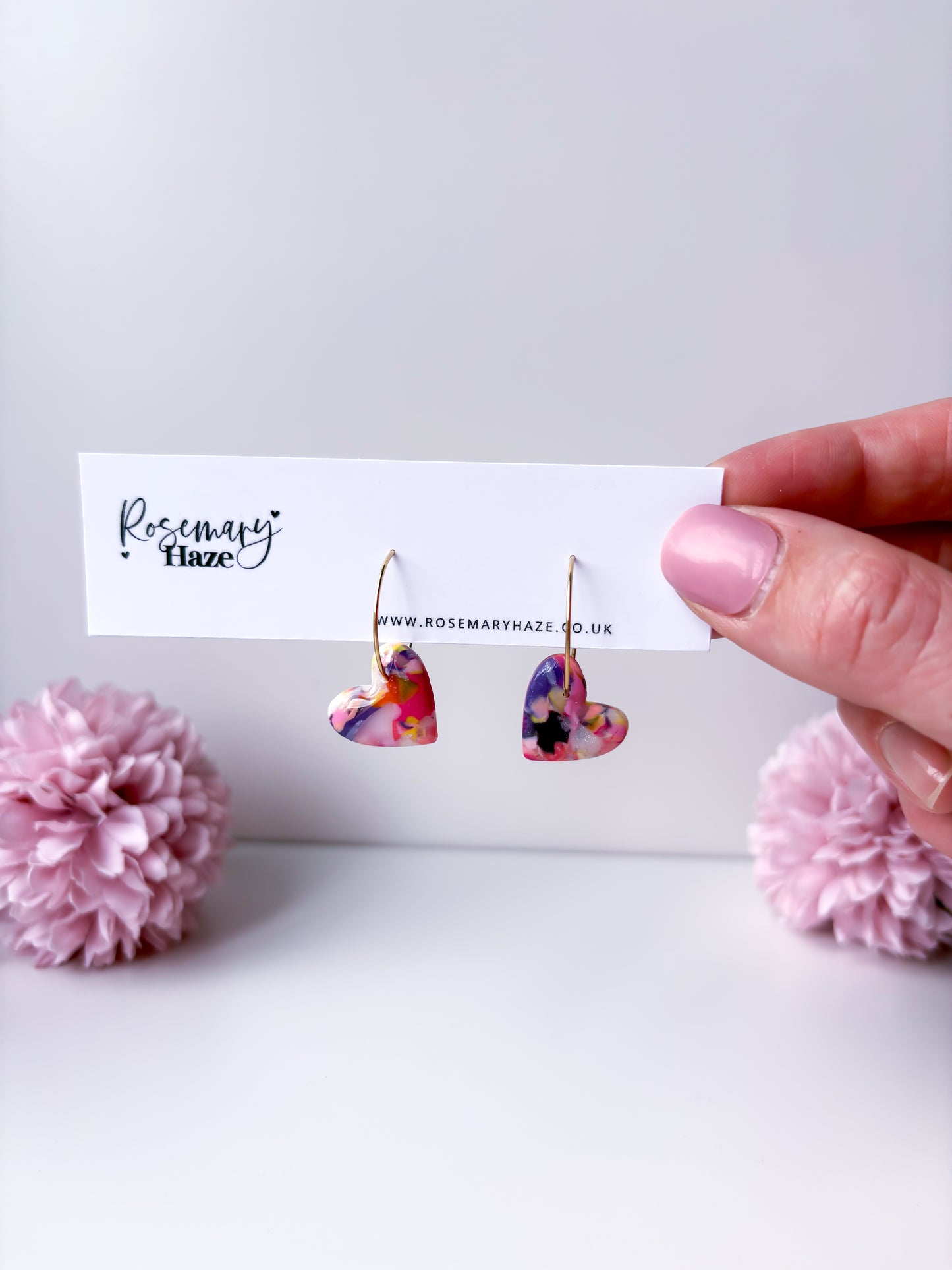 Summer Bouquet Heart Hoops
