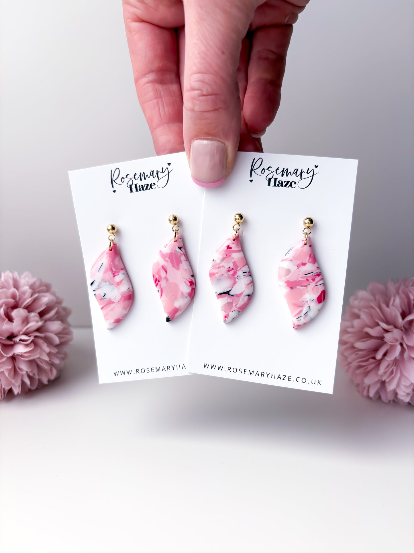 Pink Wave Dangles