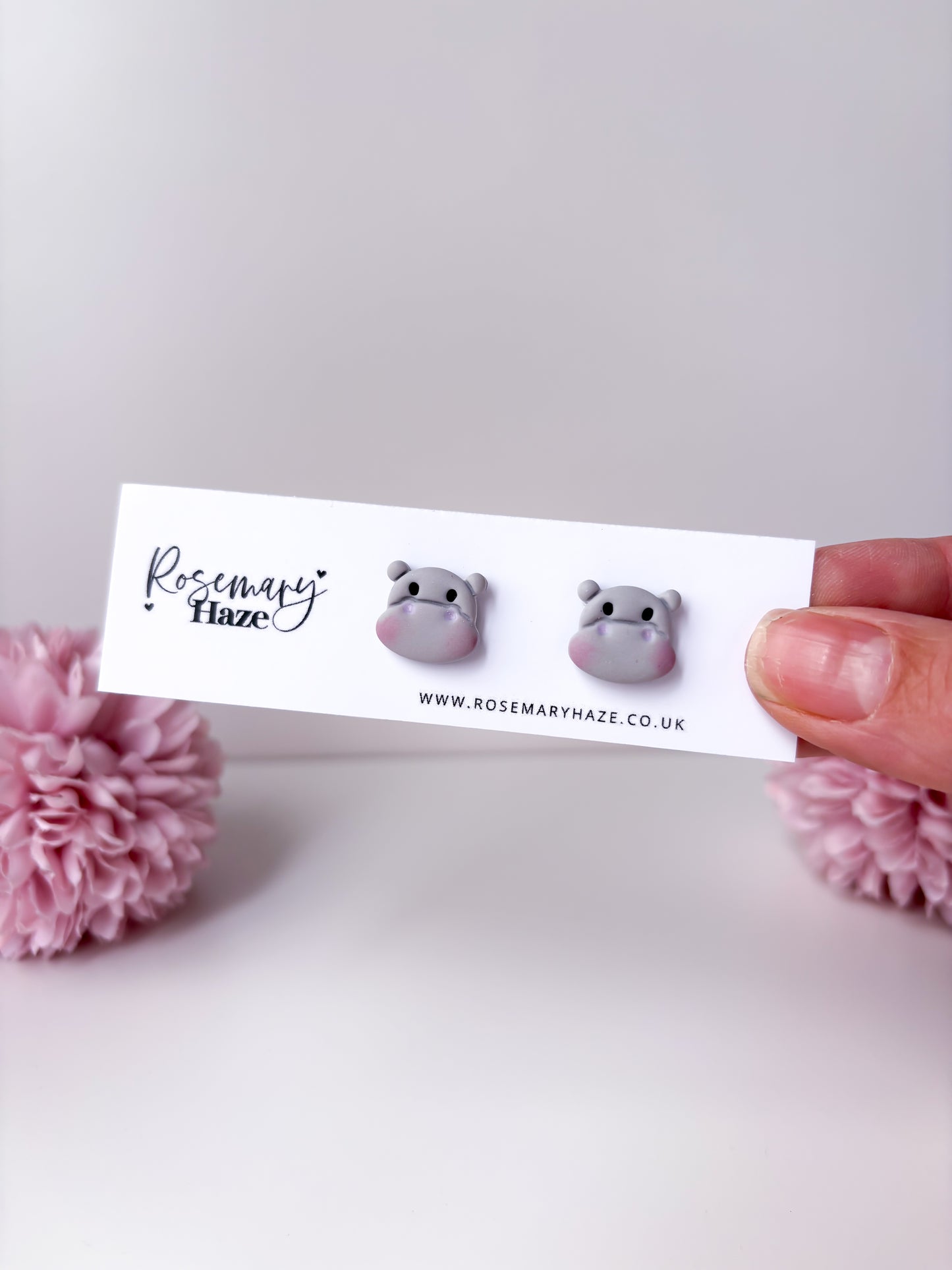 Cute Animals Studs - Hippo