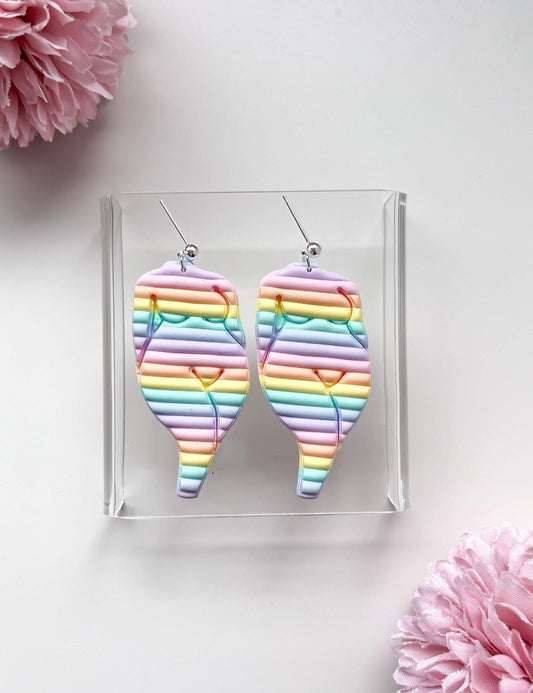 Pastel rainbow goddess earrings