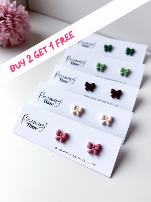 Bow Studs - Enchanted Garden
