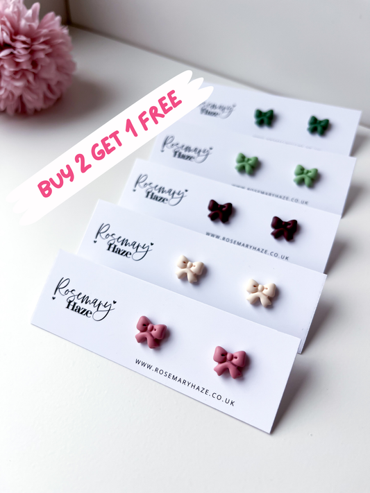 Bow Studs - Enchanted Garden