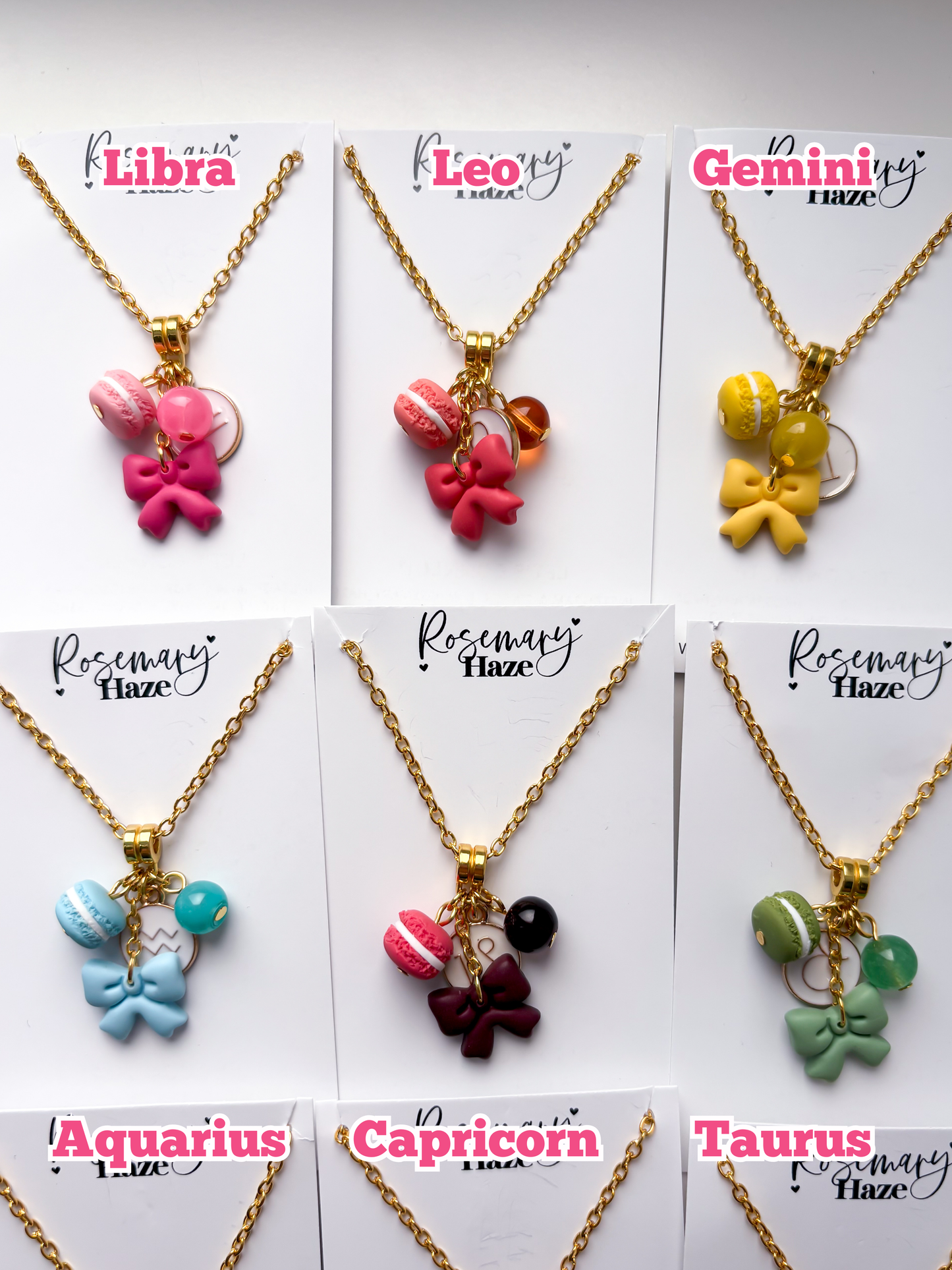 OOAK - Starsign Charm Necklaces