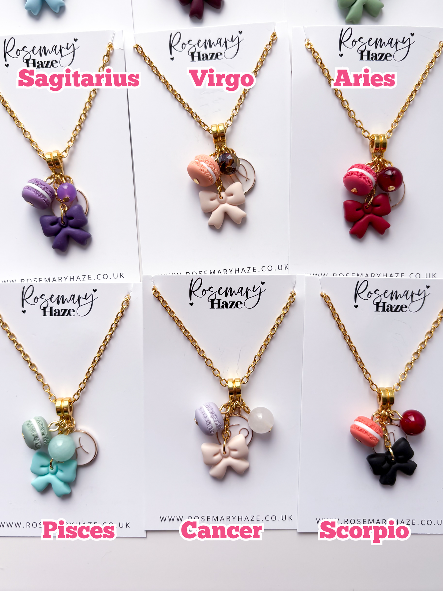 OOAK - Starsign Charm Necklaces