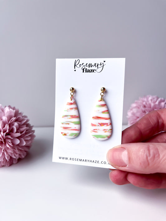 Tutti Fruiti Stripe Earrings - day 24 🏡
