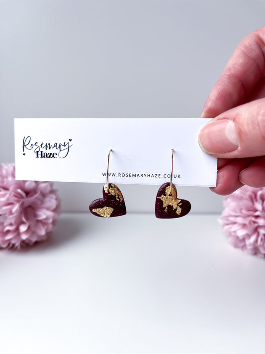 Heart Hoops - Mulberry