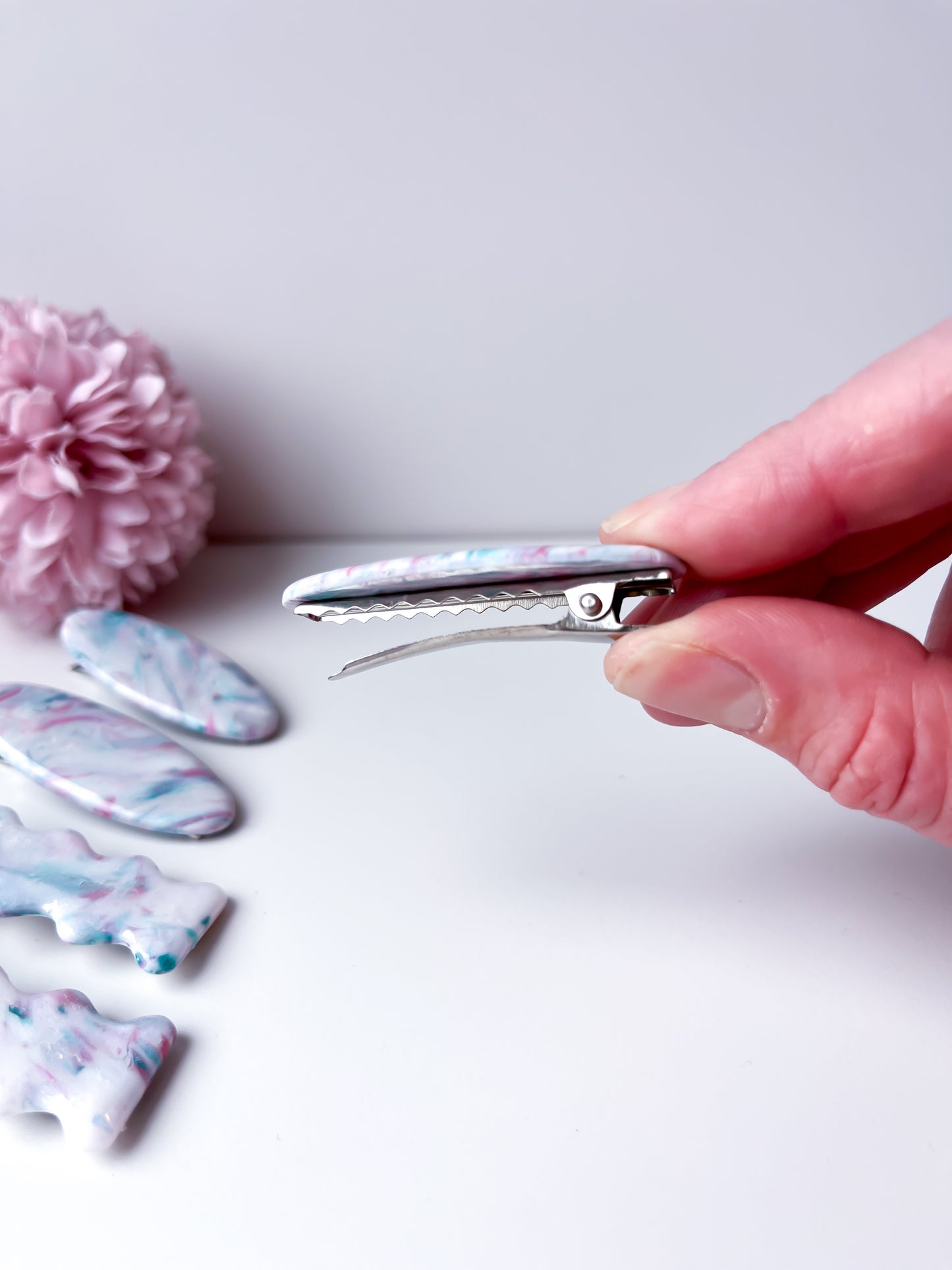 Dreamy Marbled Hair Clips