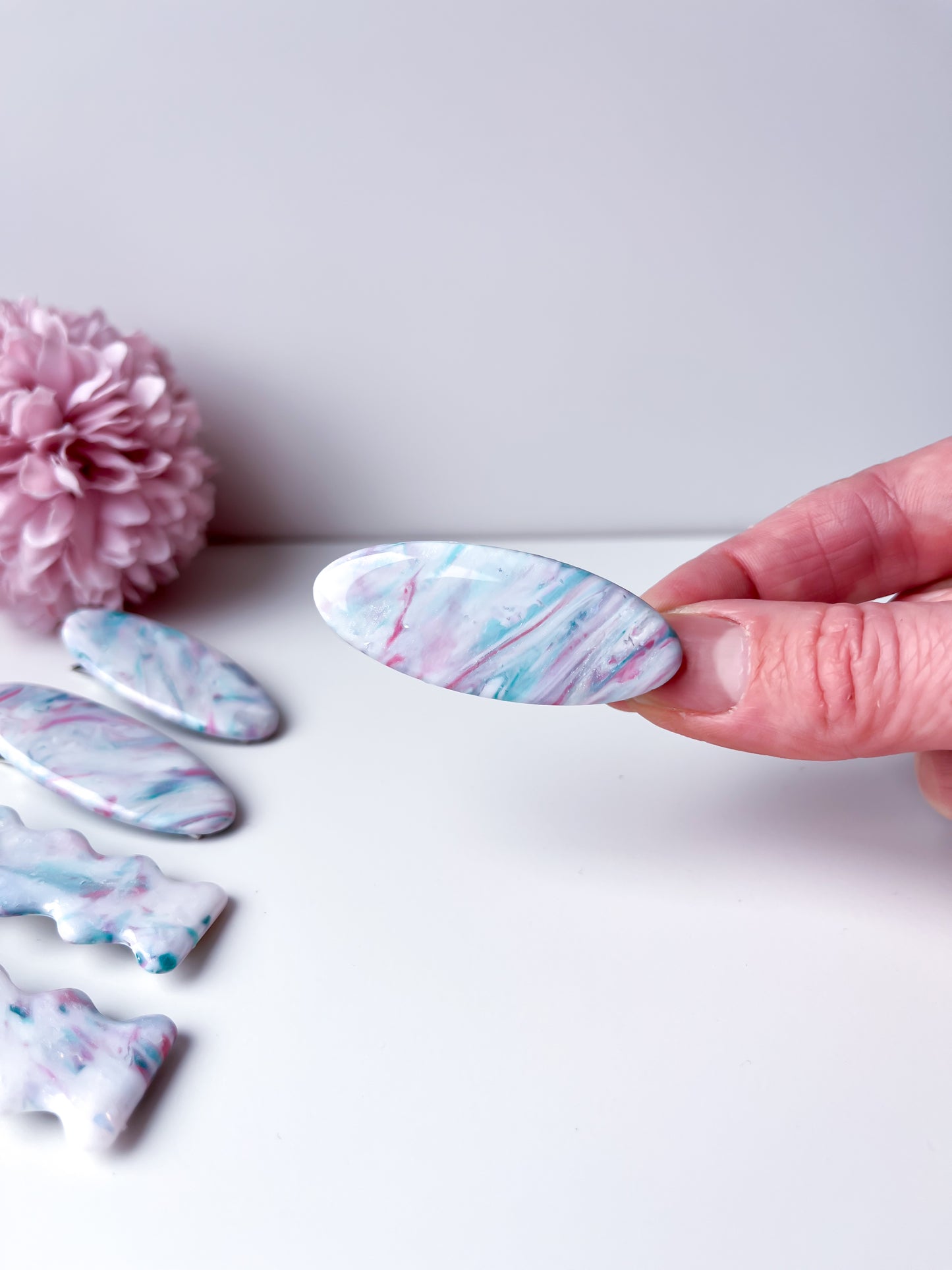 Dreamy Marbled Hair Clips