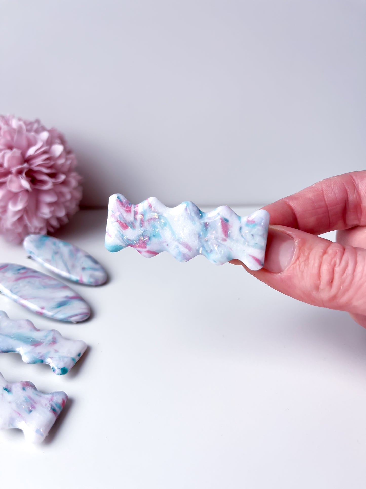Dreamy Marbled Hair Clips