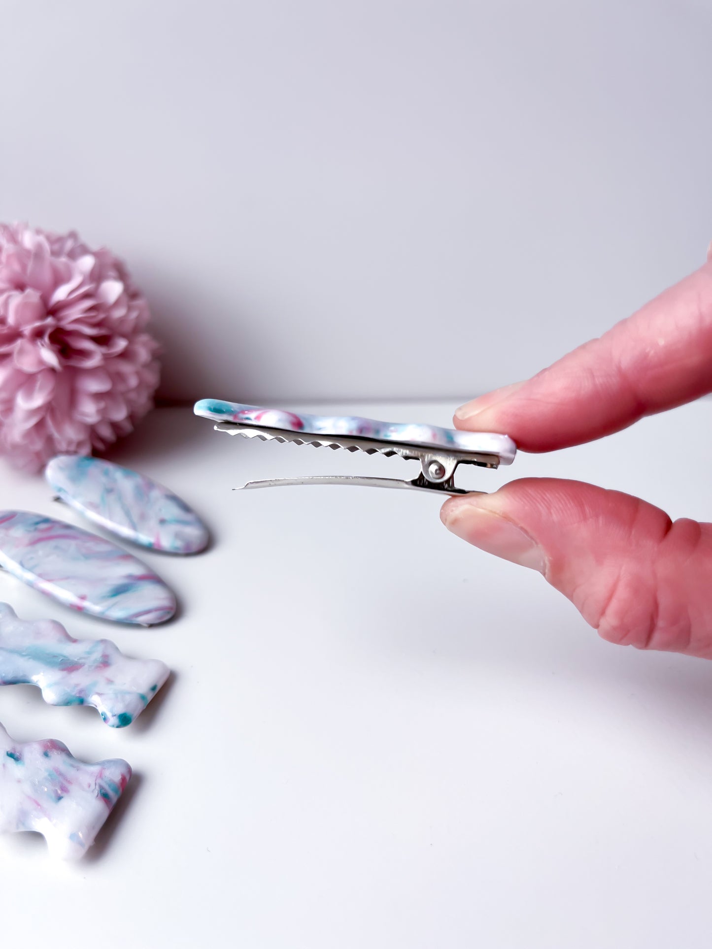 Dreamy Marbled Hair Clips