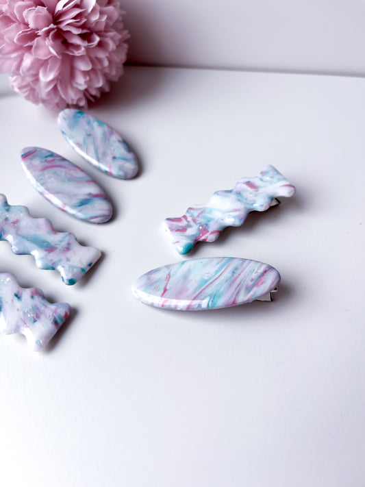 Dreamy Marbled Hair Clips