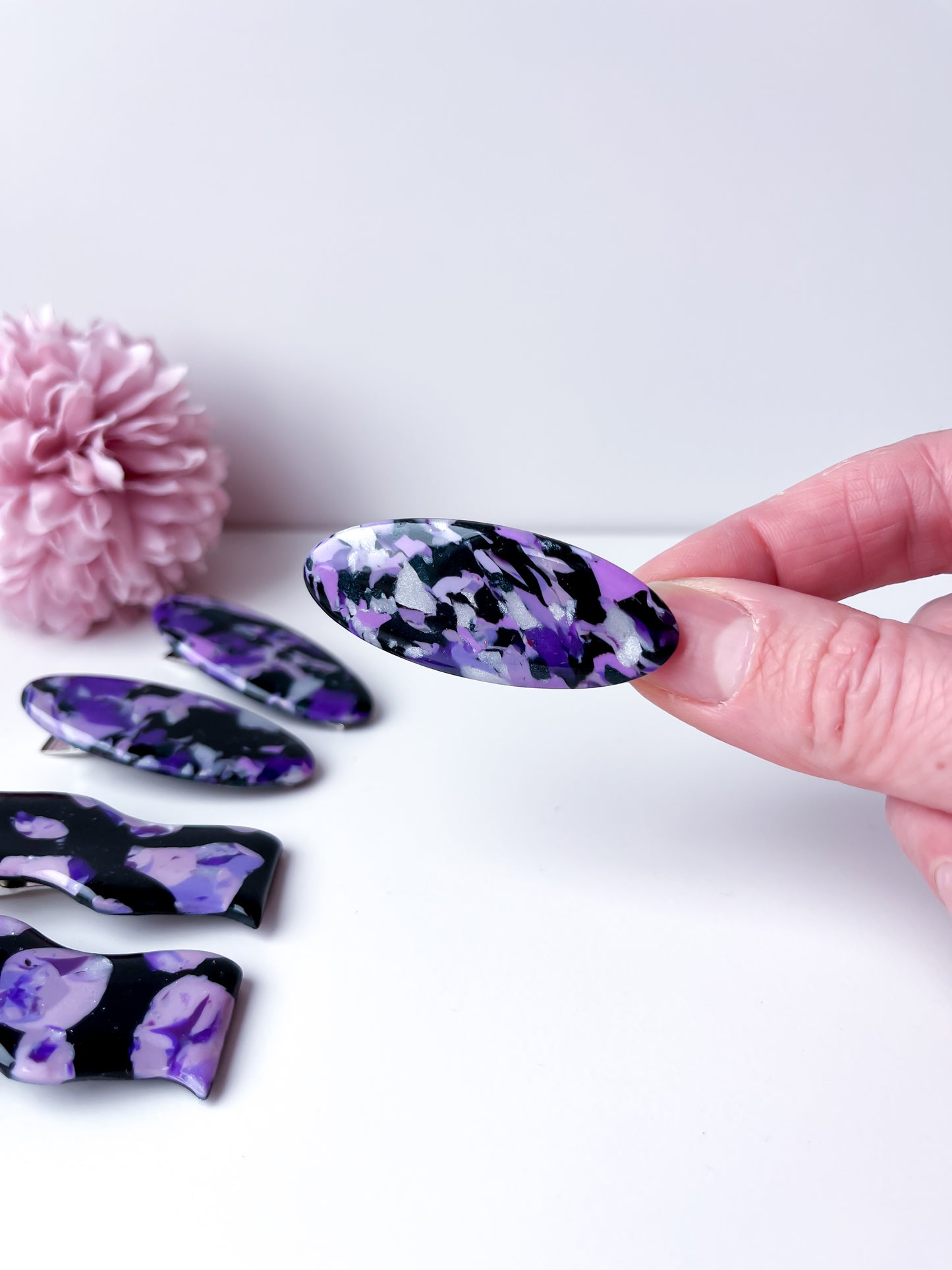 Black & Purple Hair Clips