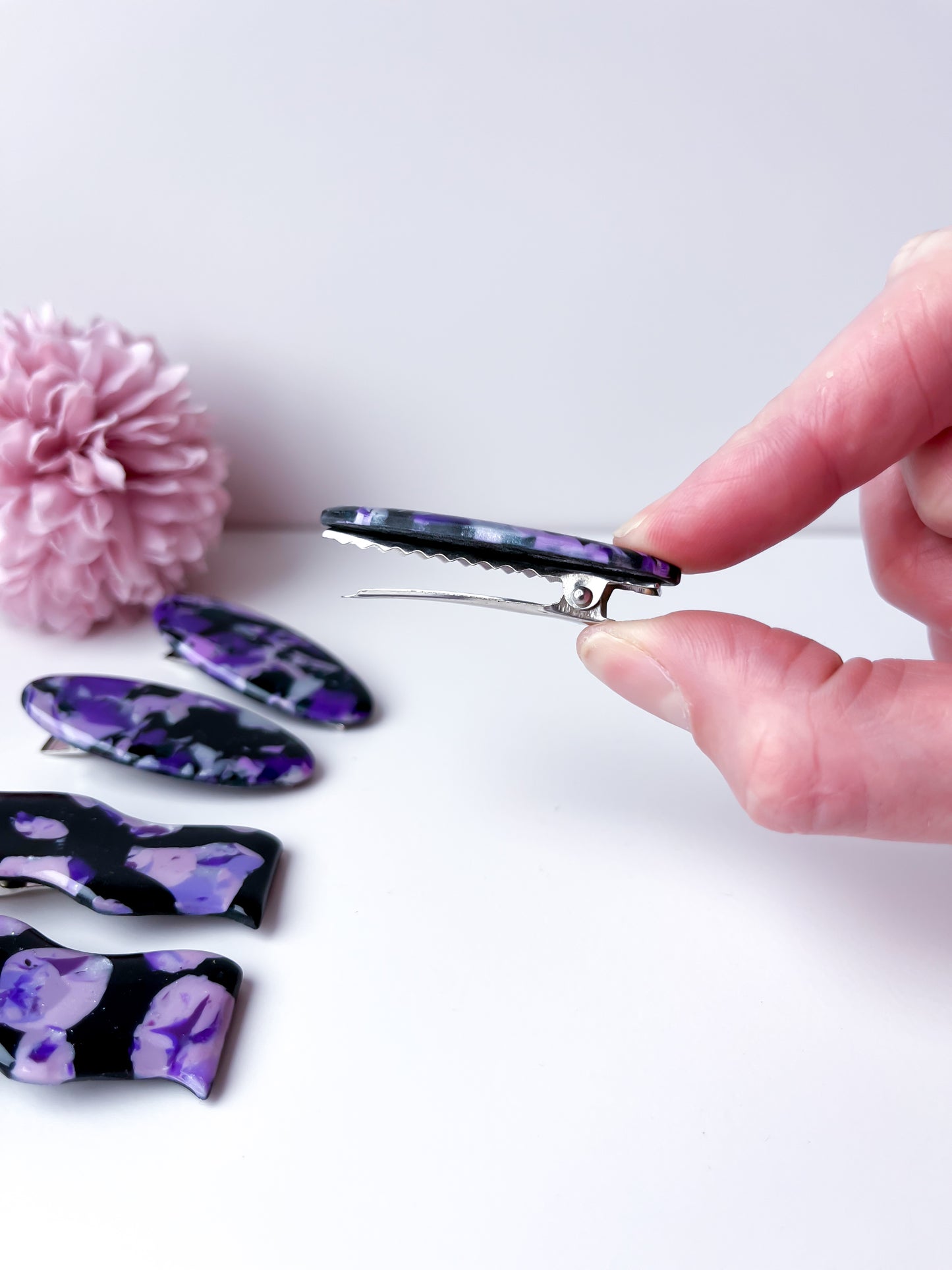 Black & Purple Hair Clips