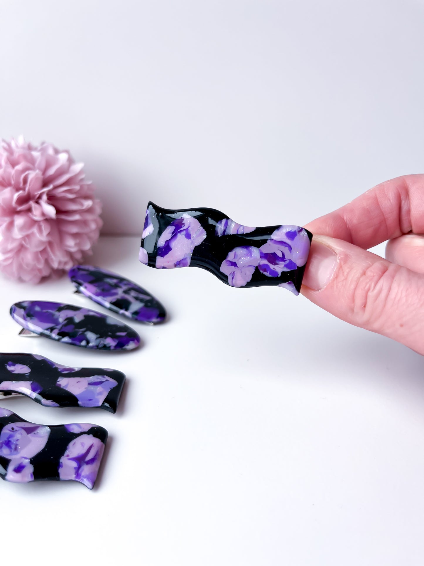 Black & Purple Hair Clips