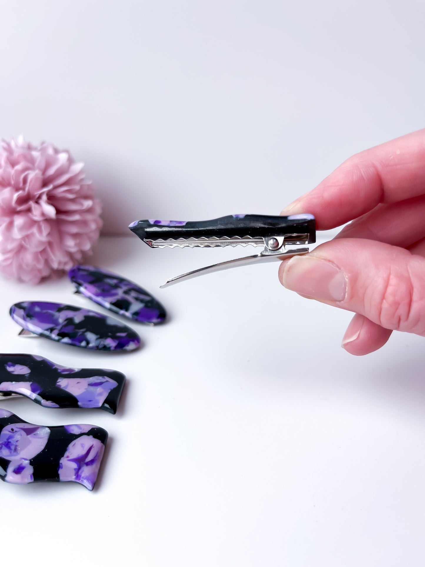 Black & Purple Hair Clips