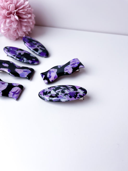 Black & Purple Hair Clips