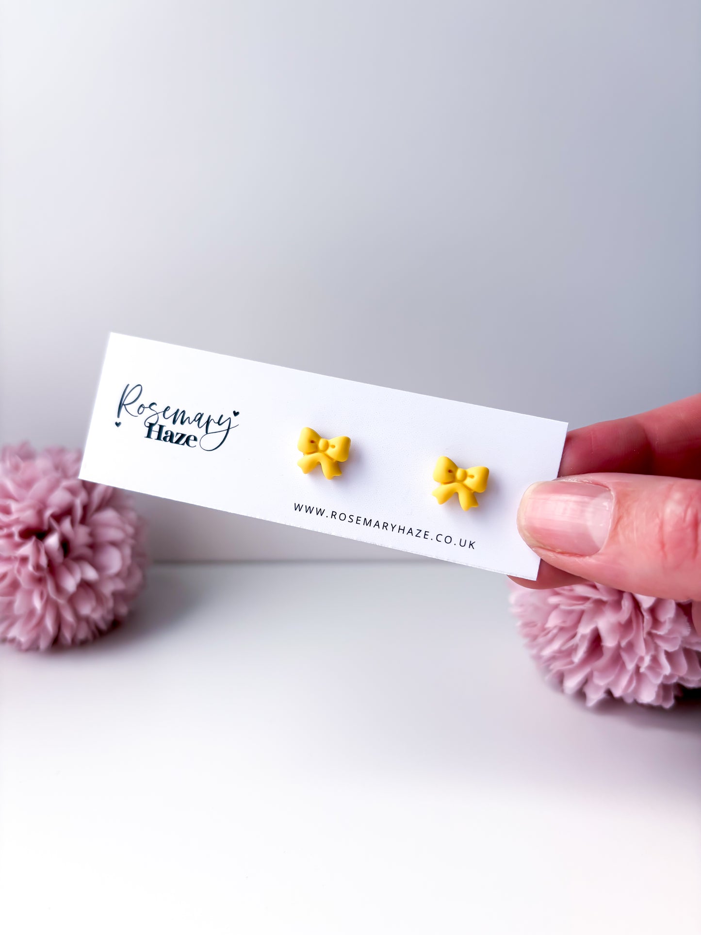 Bow Studs - Sunkissed Yellow