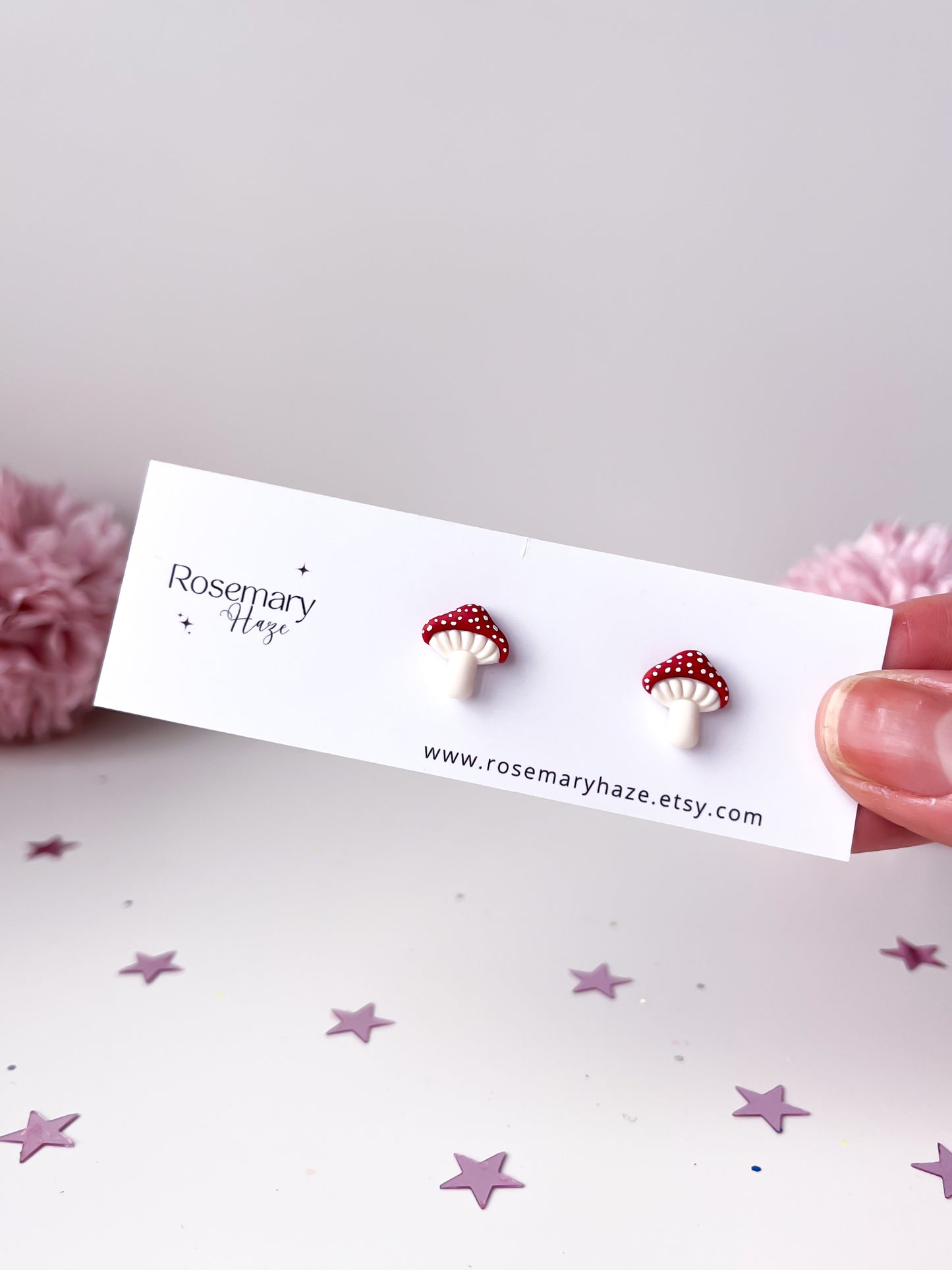 Toadstool Stud Earrings - BUY 2 GET 1 FREE 🎉