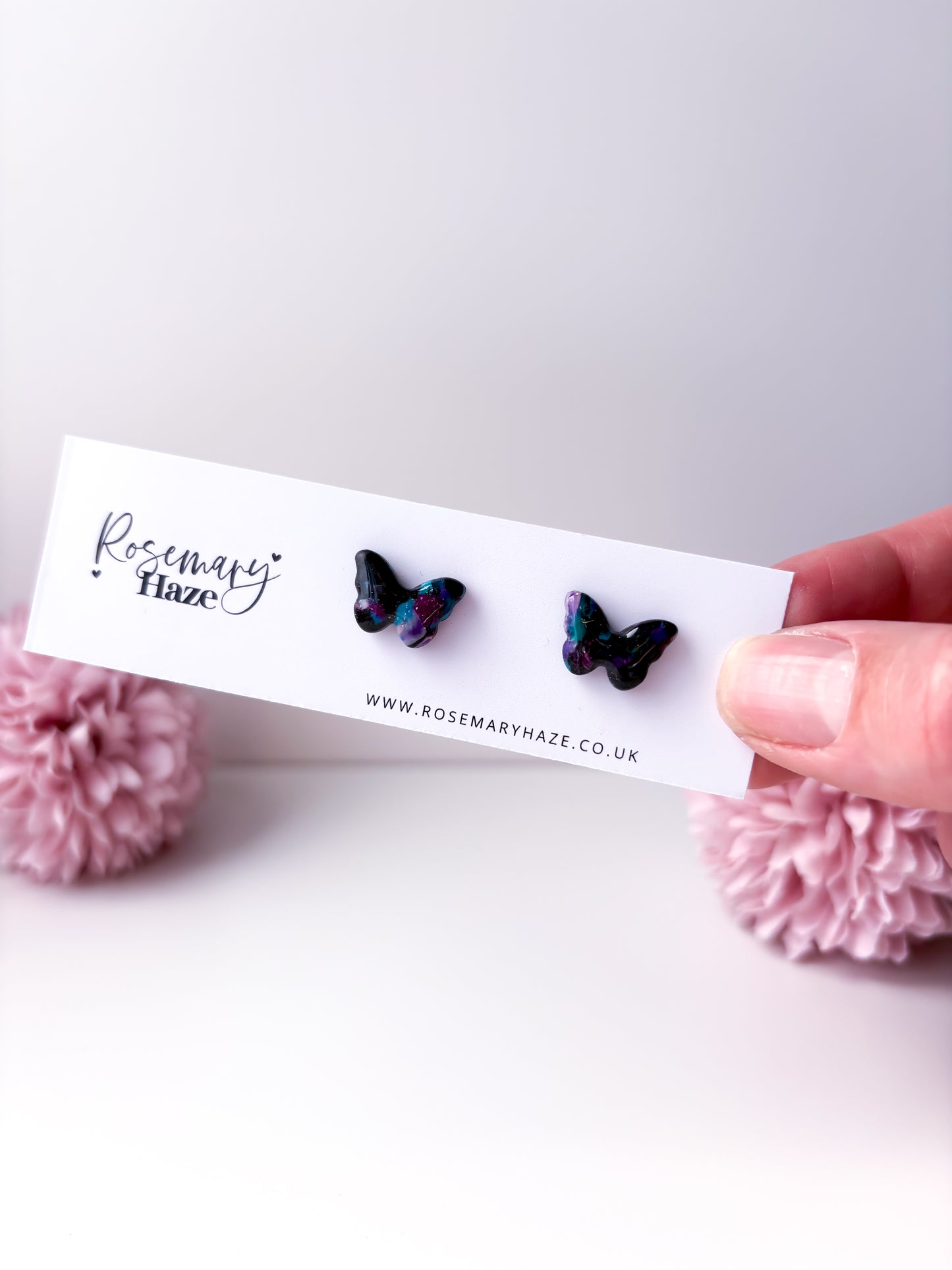 Galaxy Butterfly Stud Earrings