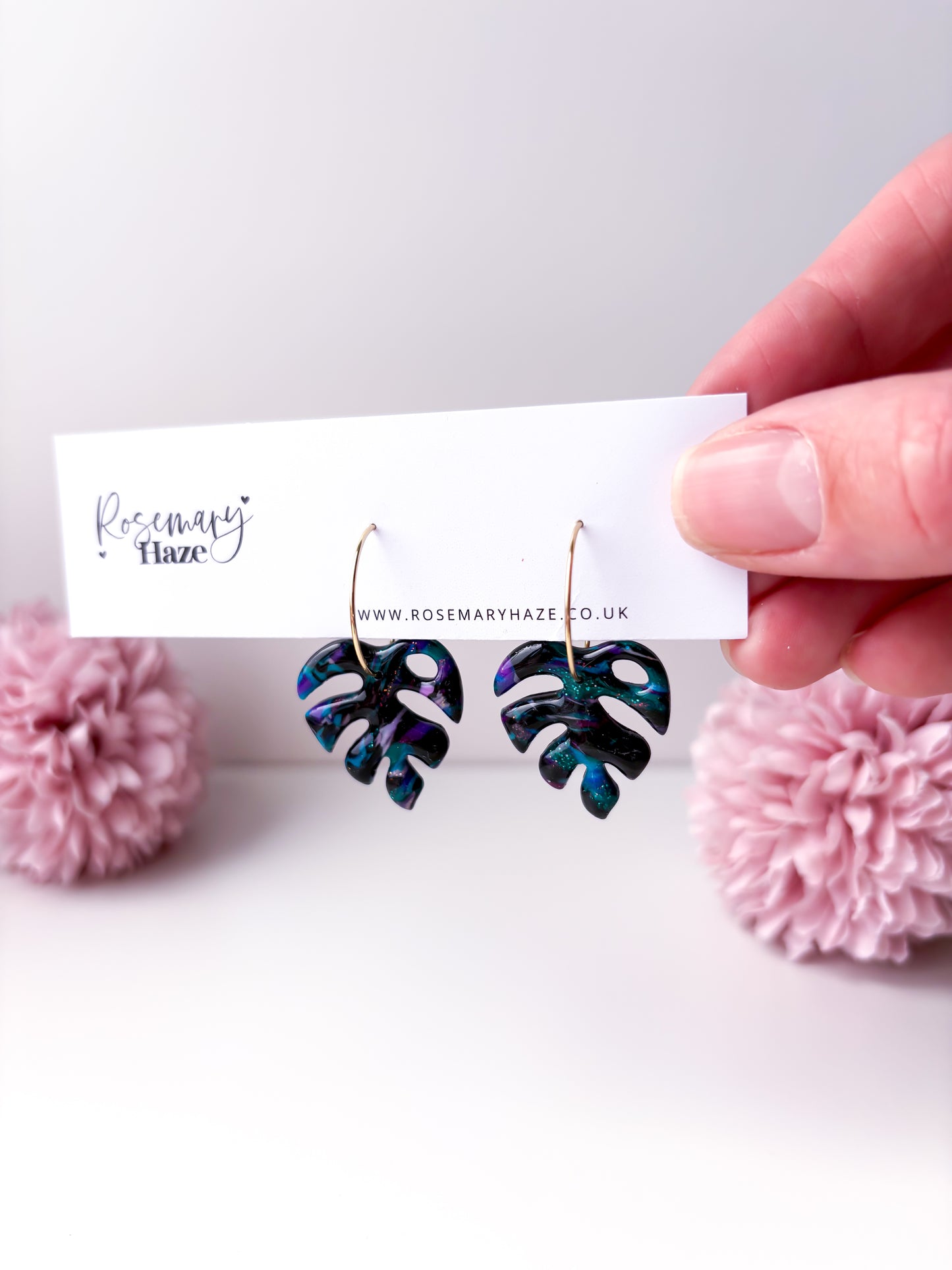 Galaxy Monstera Hoops