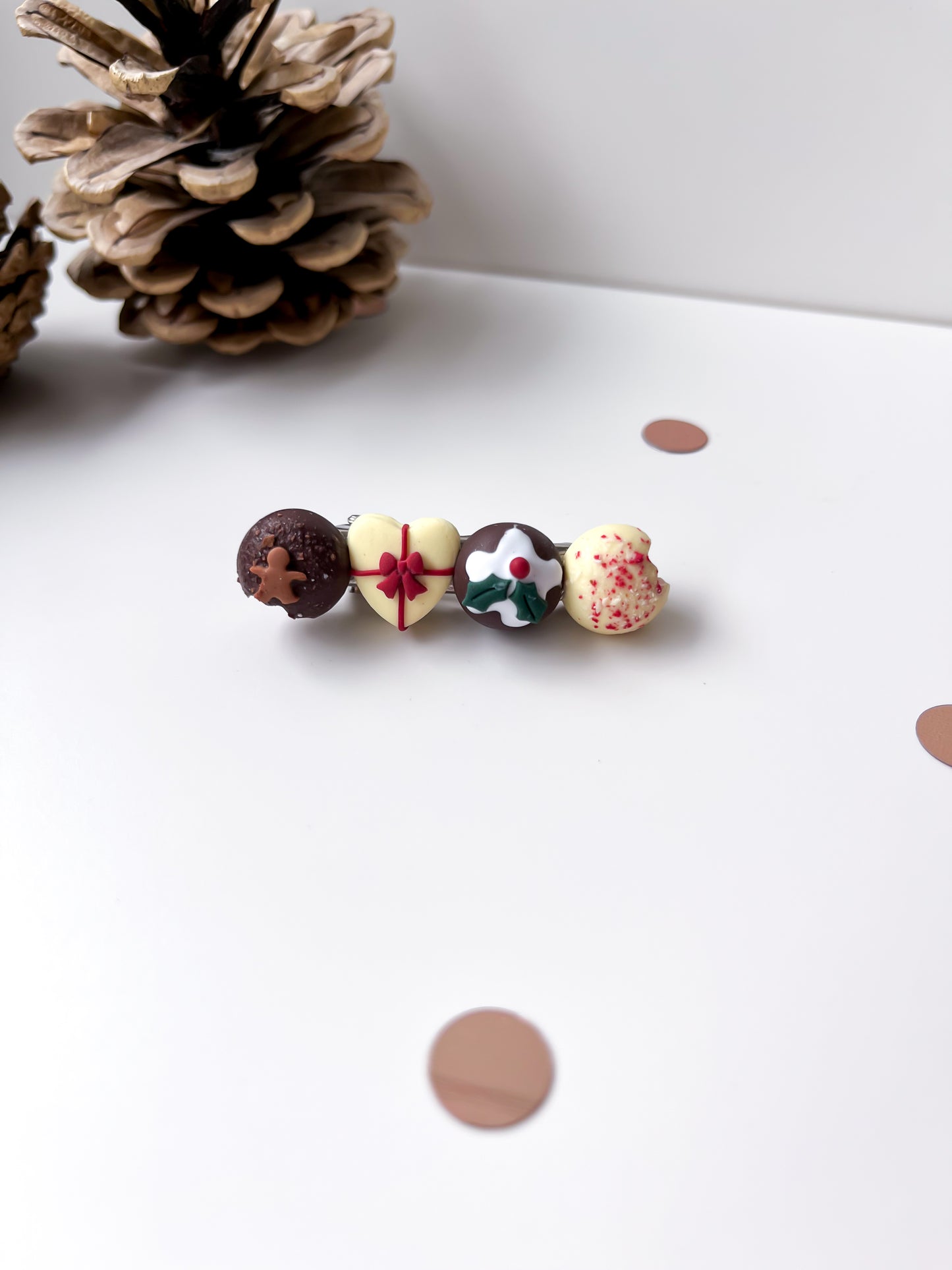 Christmas Chocolate Hair Clip