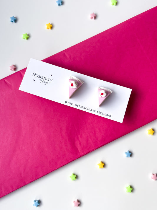 Pink Cake Stud Earrings