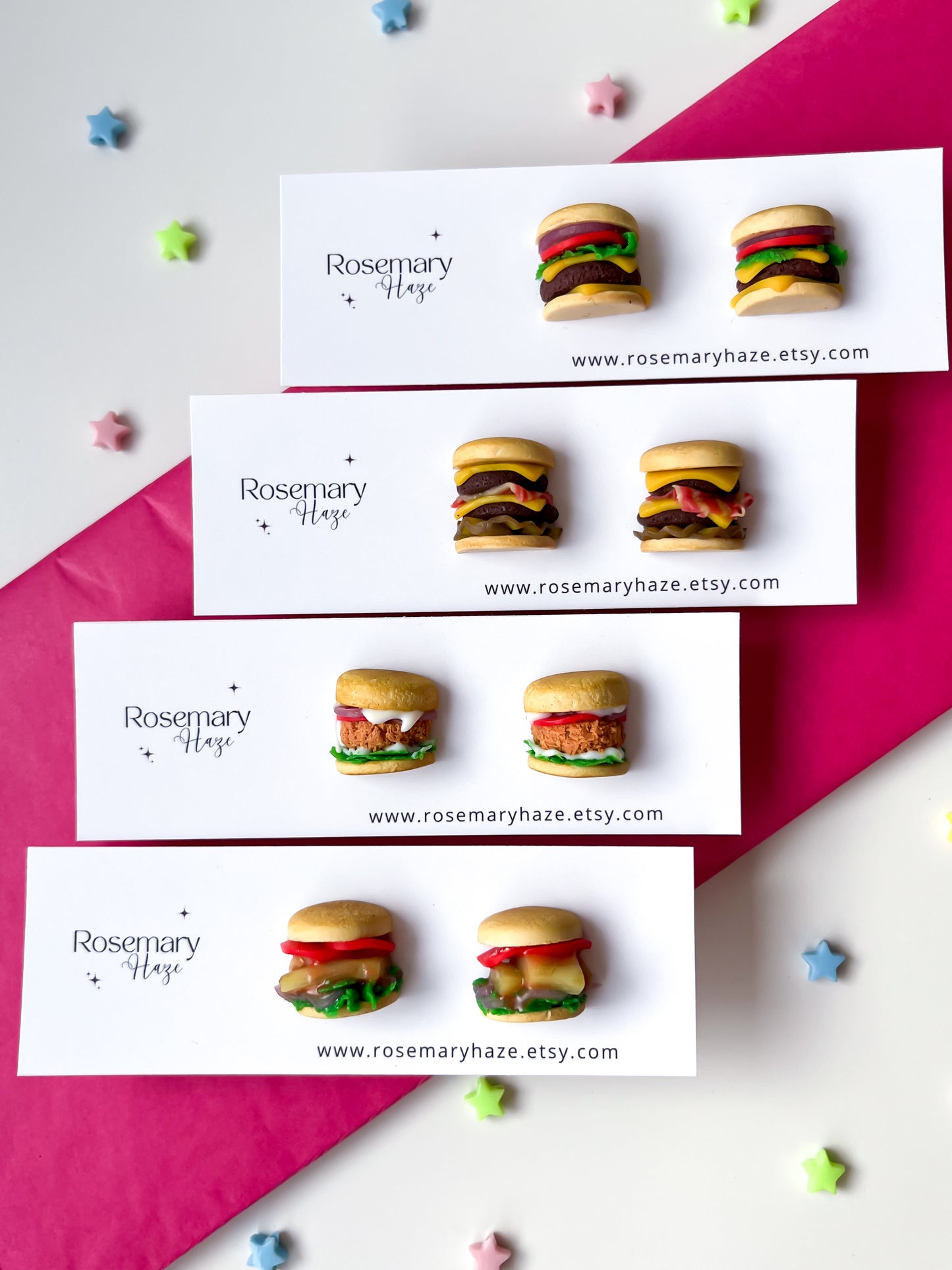 Burger Stud Earrings