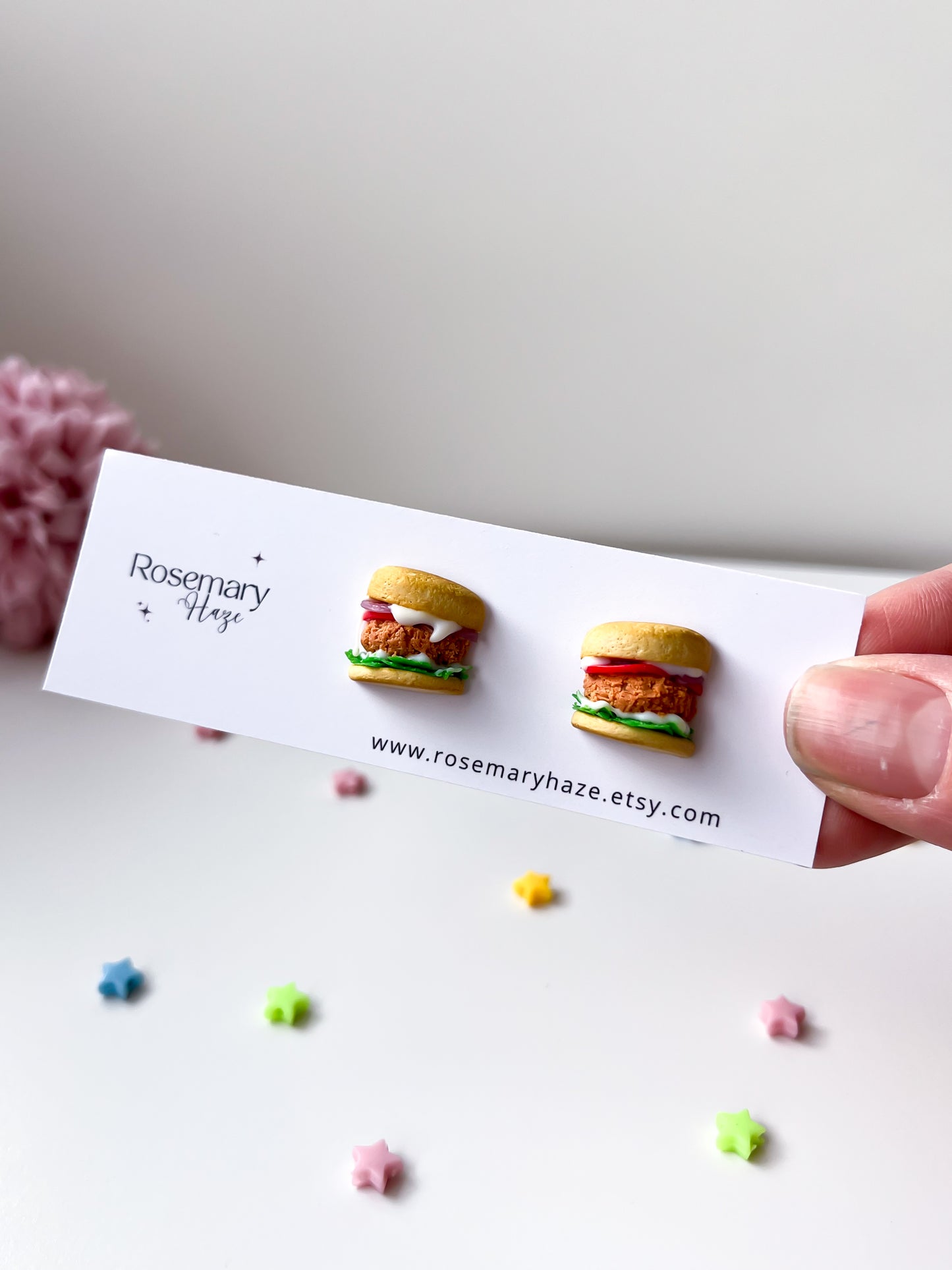 Burger Stud Earrings