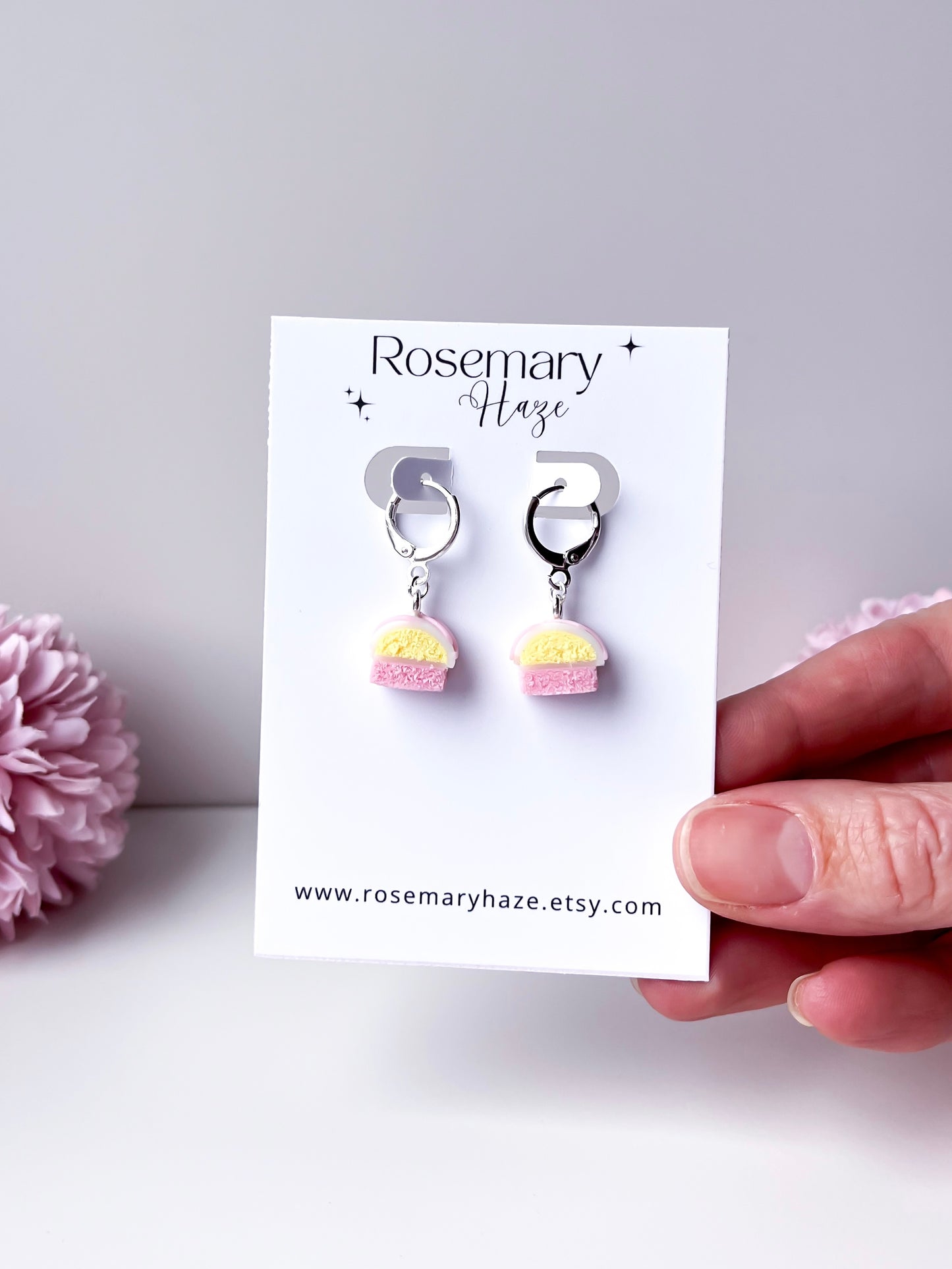 Angel Cake Huggie Hoop Earrings