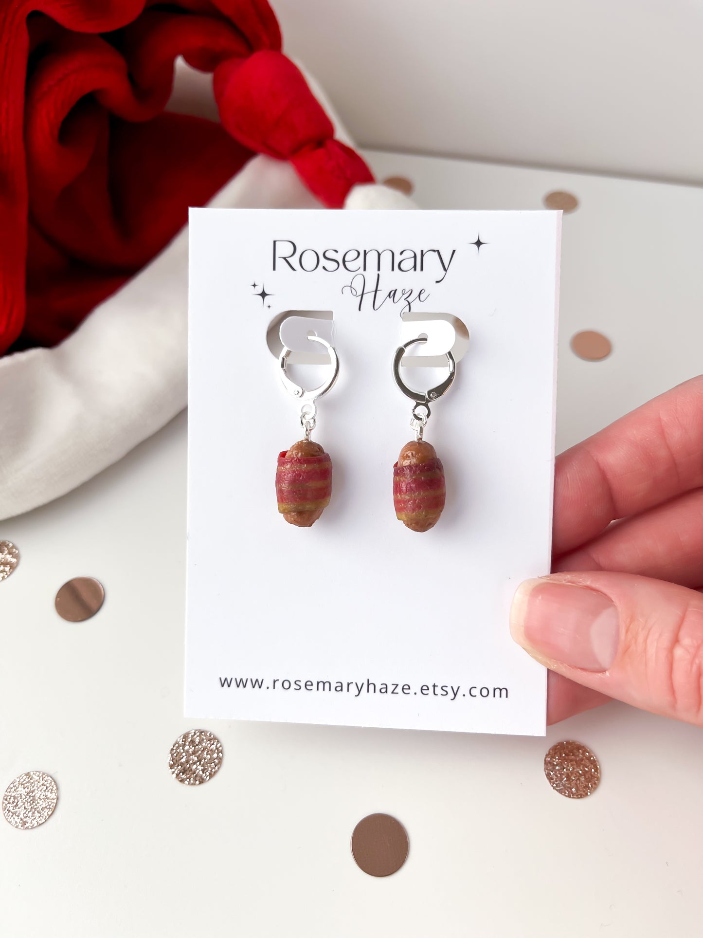 Pigs in Blankets Huggie Hoop Earrings