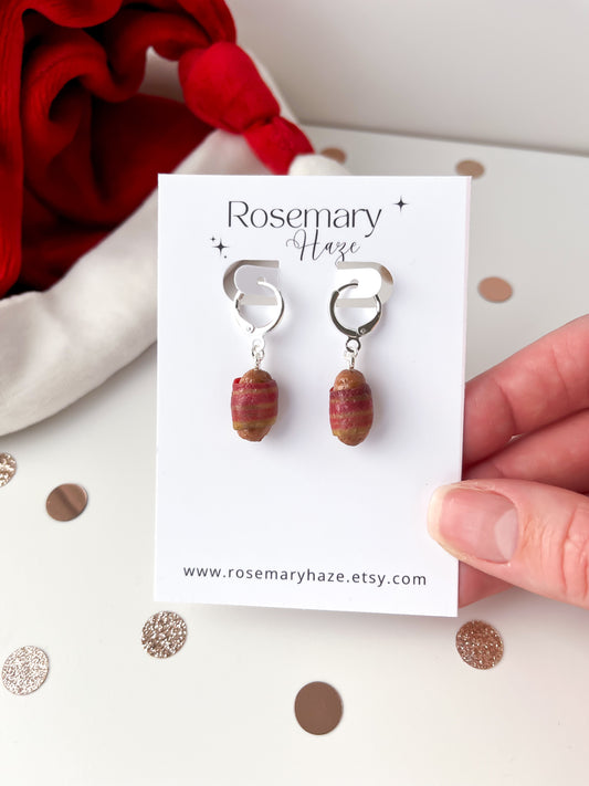 Pigs in Blankets Huggie Hoop Earrings