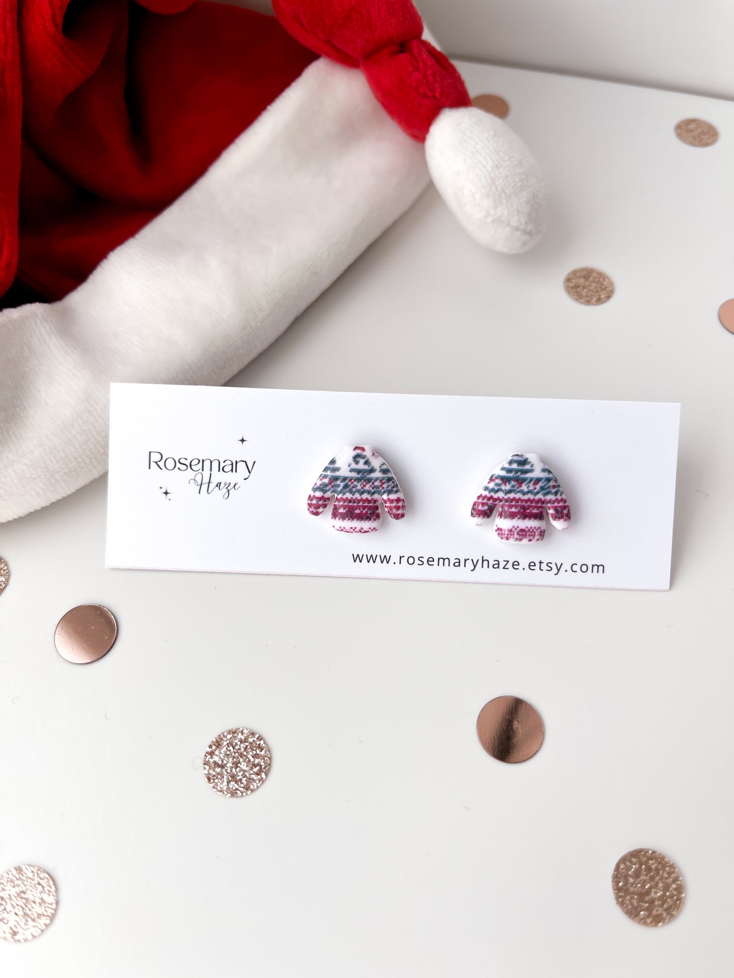 Christmas Jumper Stud Earrings - BUY 2 GET 1 FREE 🎉