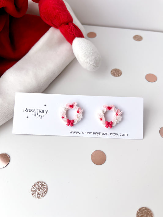 Pink Wreath Stud Earrings - BUY 2 GET 1 FREE 🎉