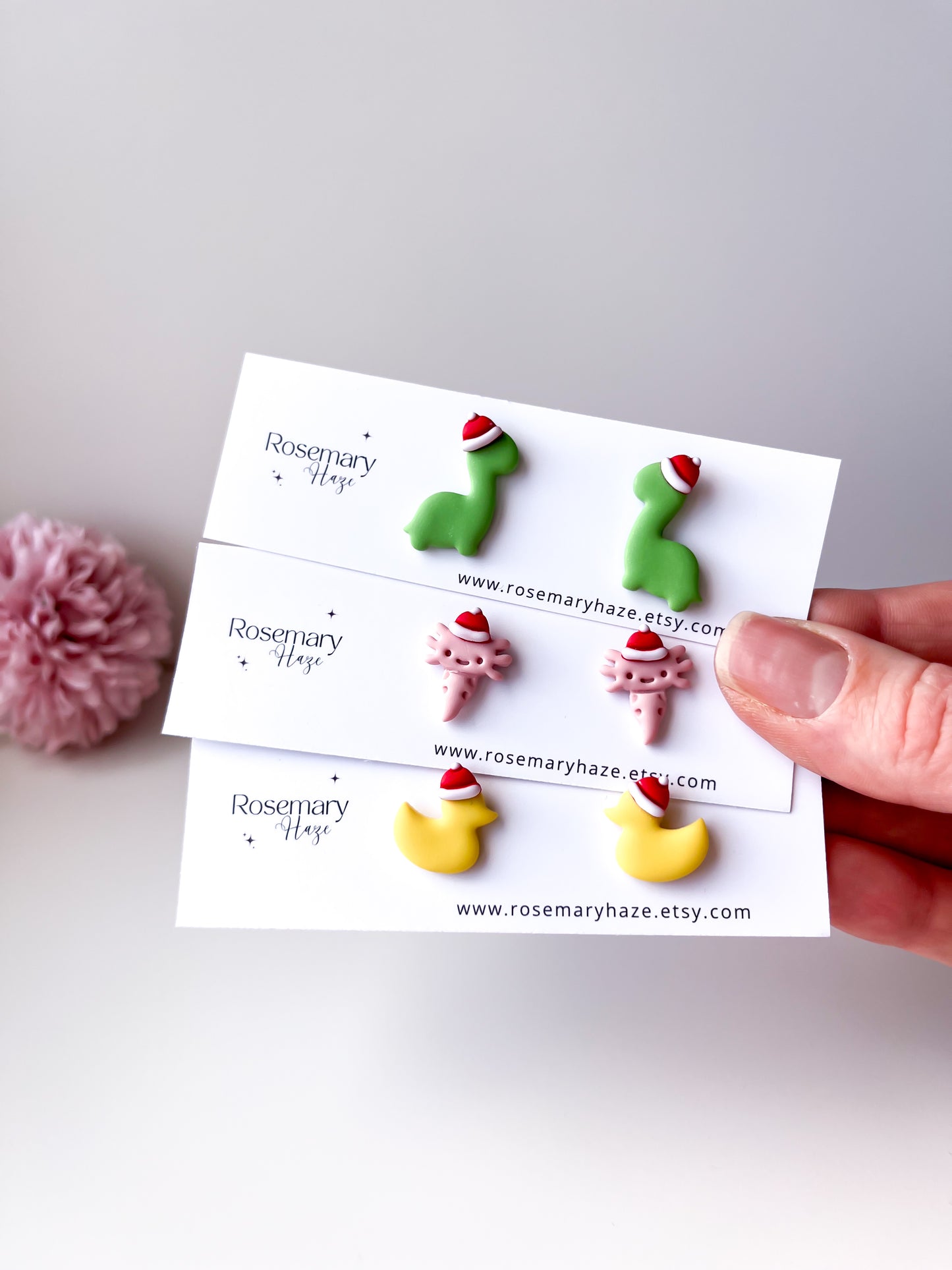 Santa Hat Duck Studs