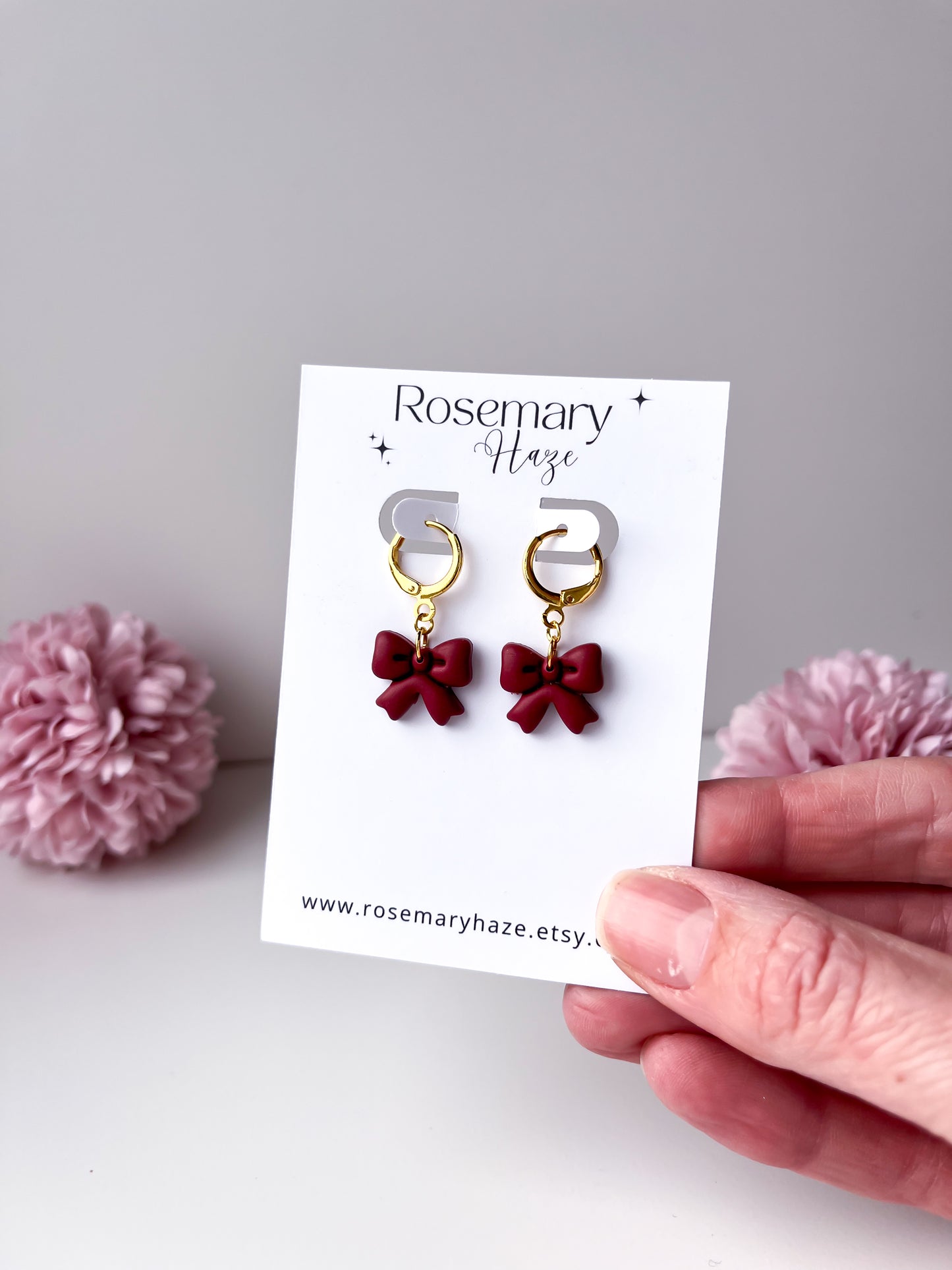 Christmas Bow Huggies