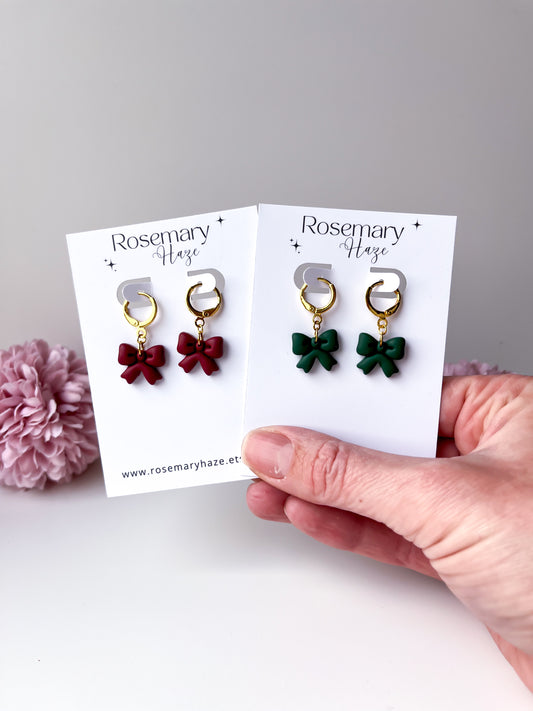 Christmas Bow Huggies