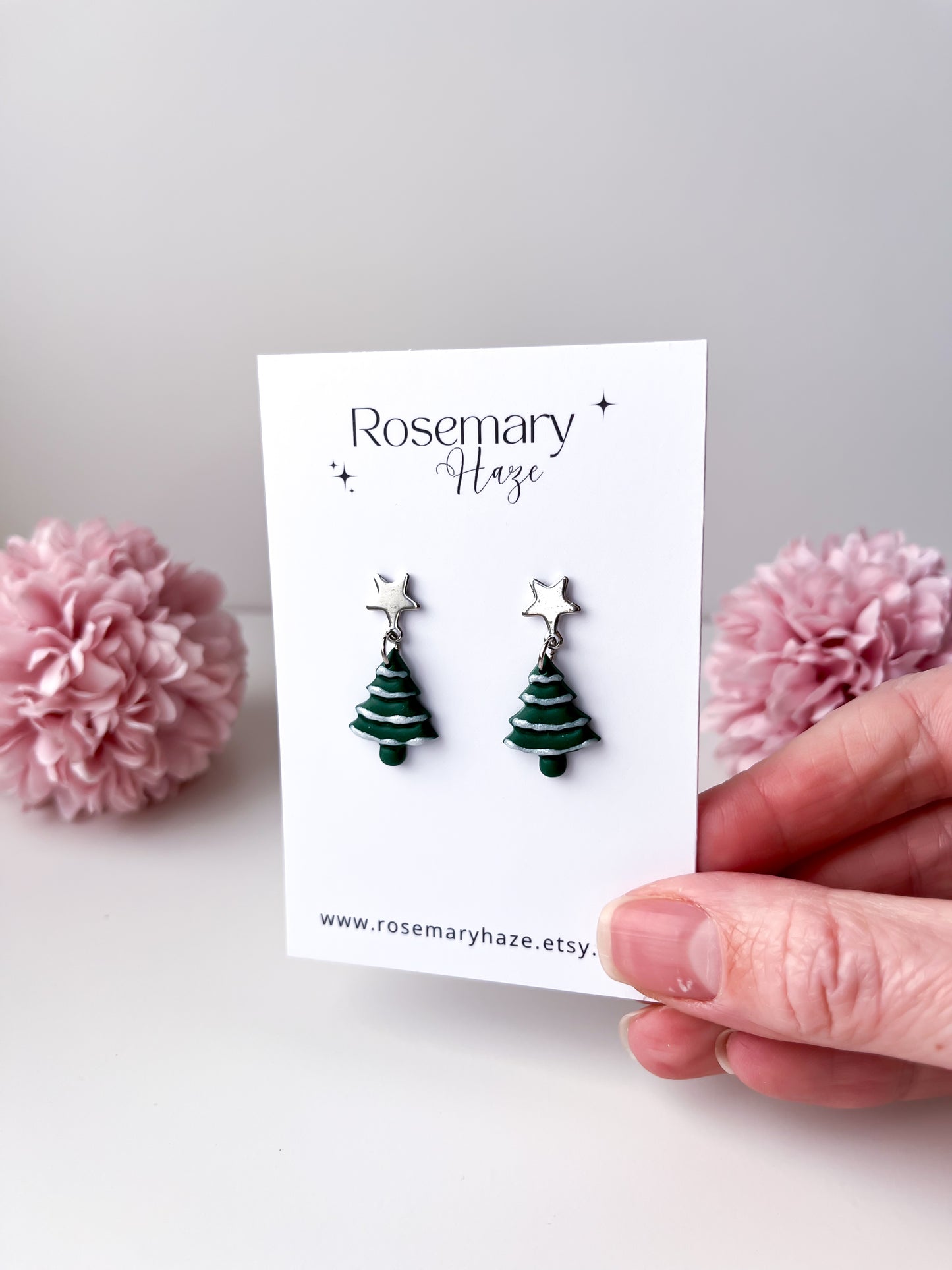 Mini Silver Tree Earrings