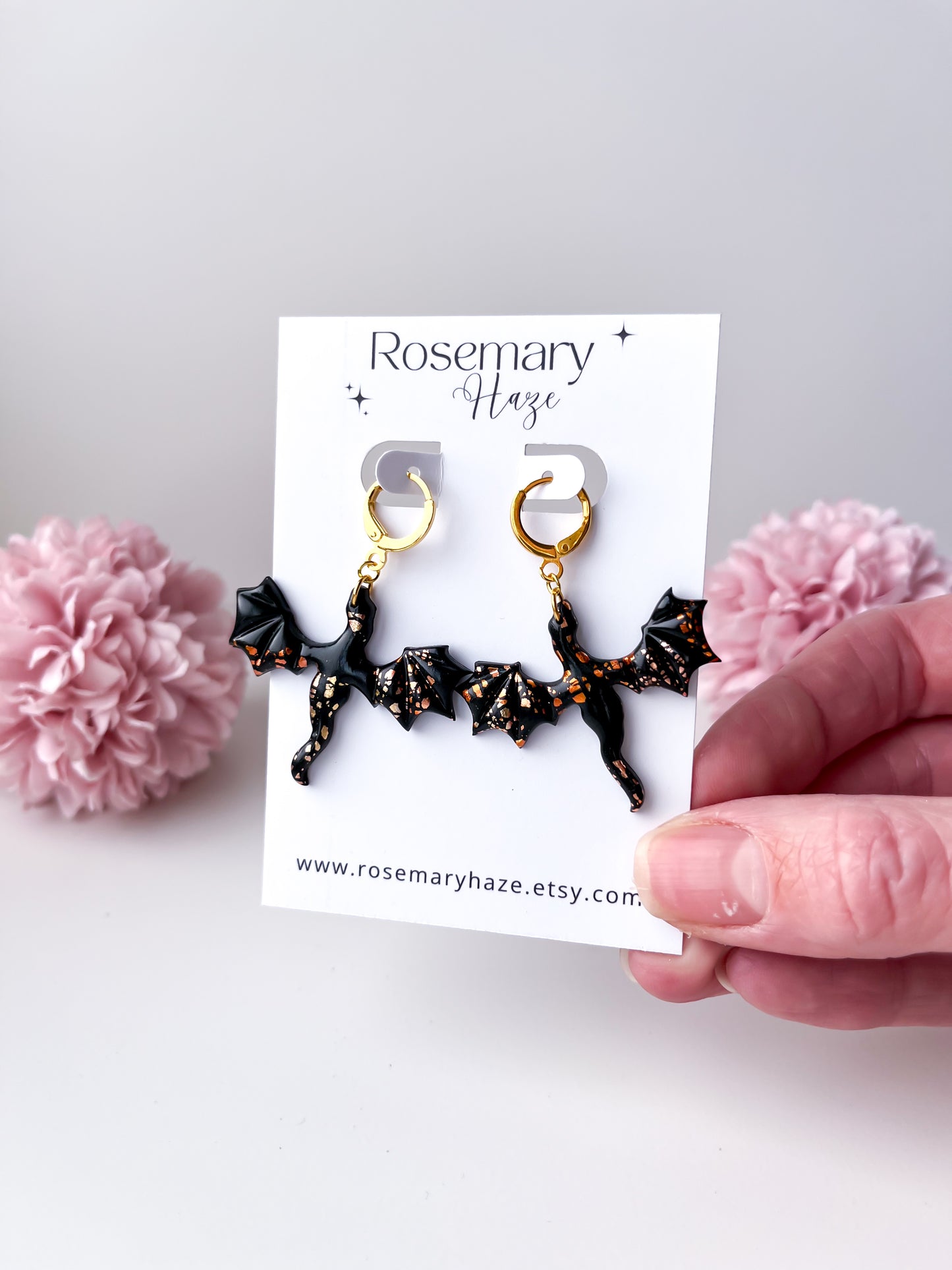 Foiled Dragon Earrings