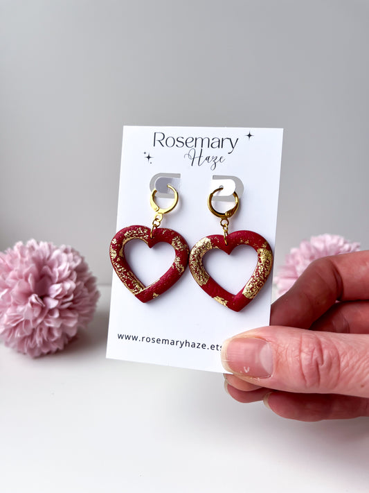 Red & Gold Heart Huggies *new black version added*