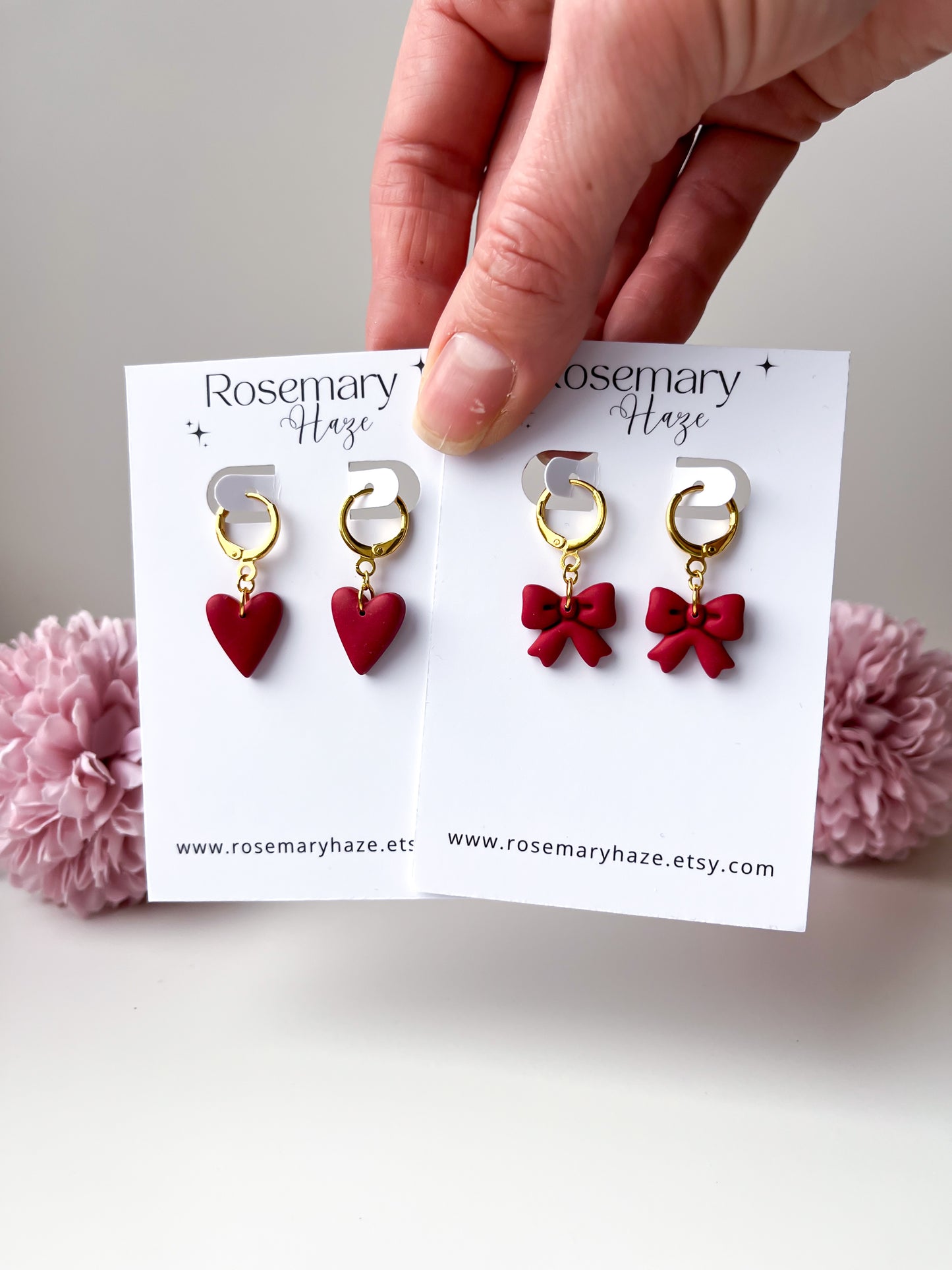 Dark Red Heart Huggies